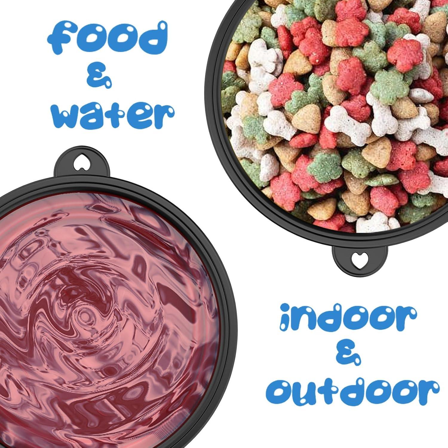 Paquete de 5 tazones colapsables Tekcoo para mascotas 355ml