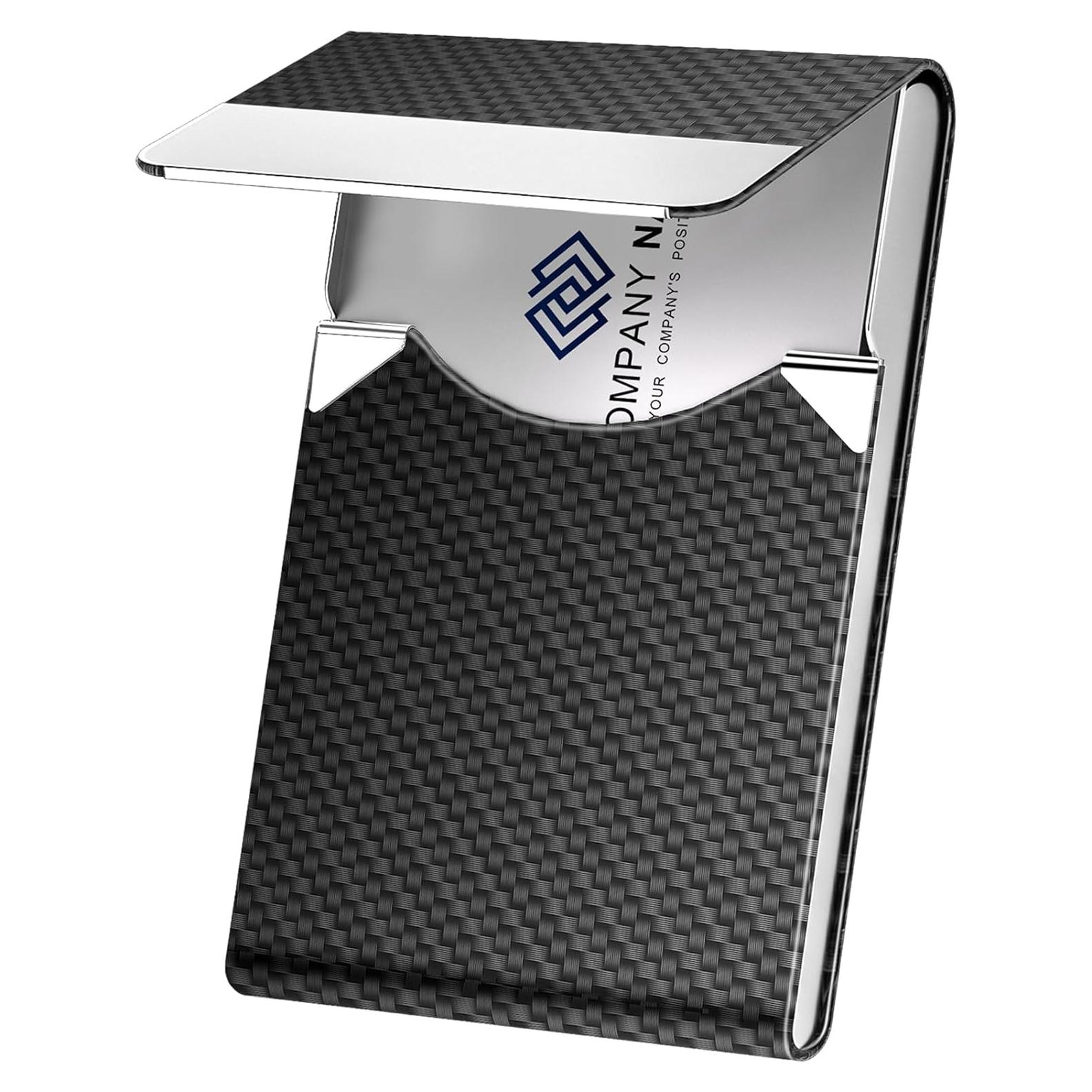 Estuche para Tarjetas de Negocios DMFLY - Cuero PU RFID Negro