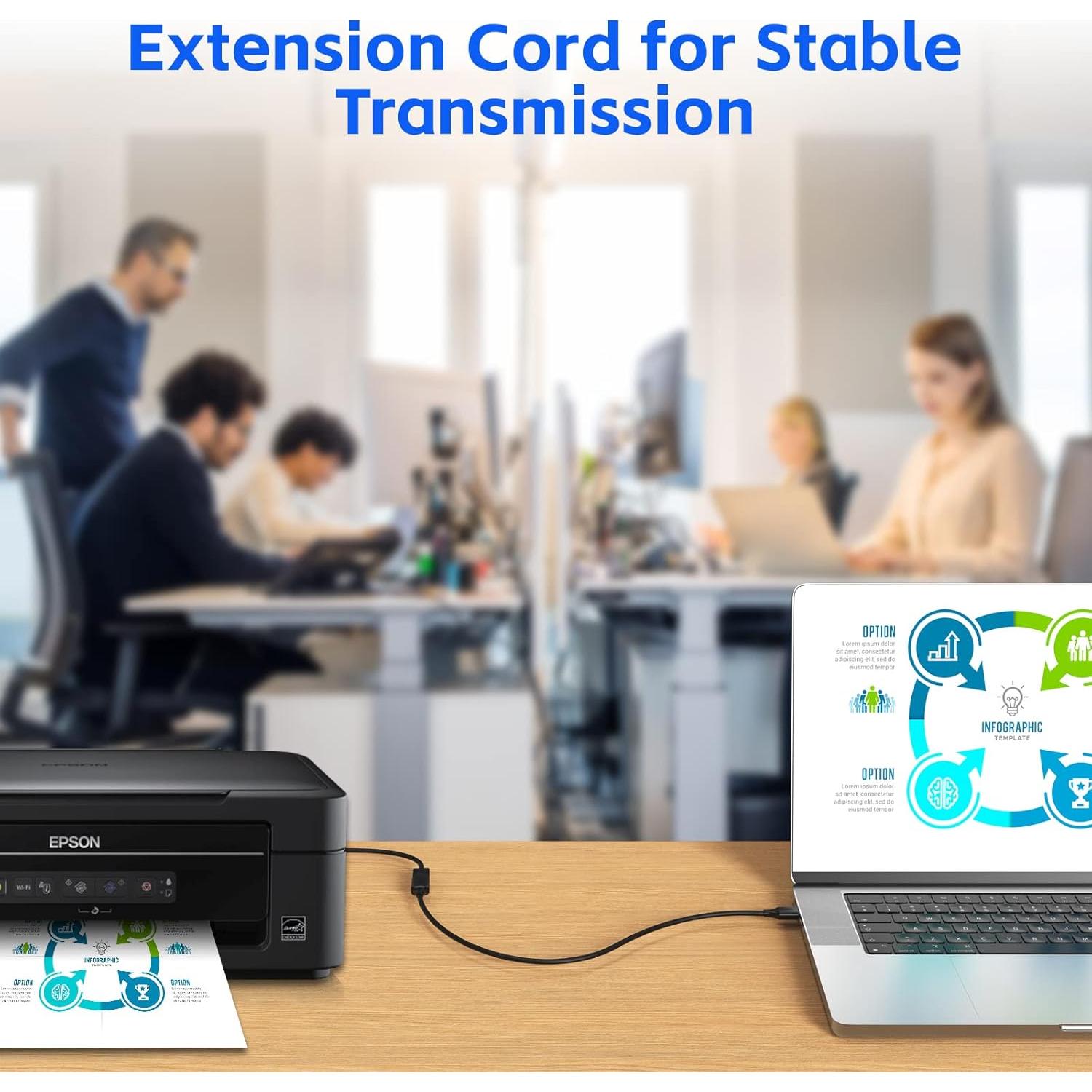 Cable Extensor USB 3.0 ECJTU 0.15m 2 Paquete Alta Velocidad