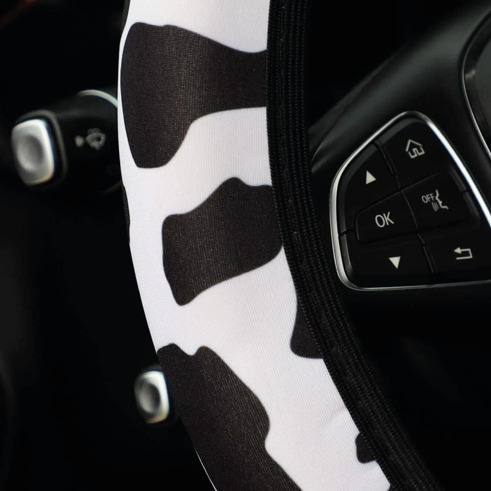 Funda de Volante Zadin Impresión de Vaca Universal 36.8-38.1 cm