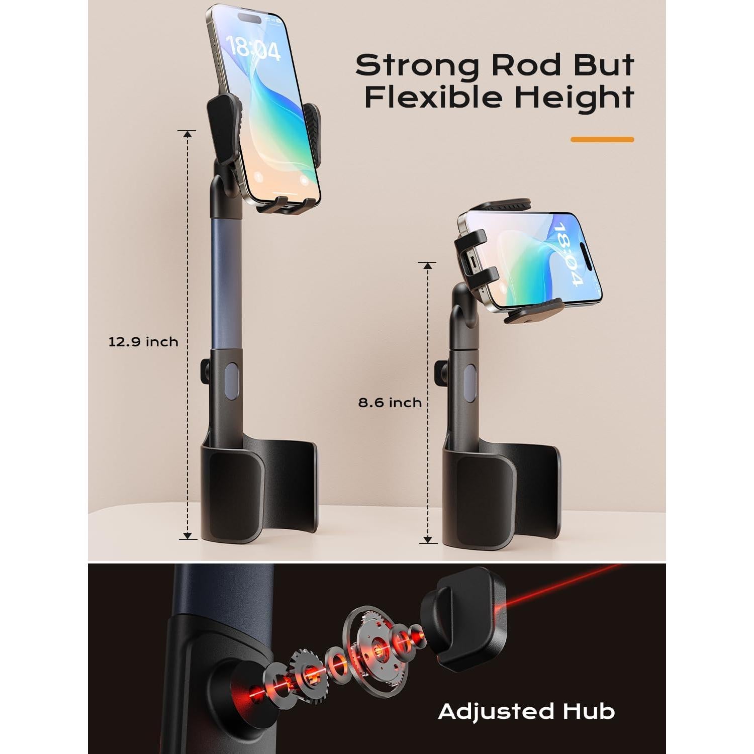 Soporte para Teléfono Móvil y Portavasos TAZENI 2 en 1