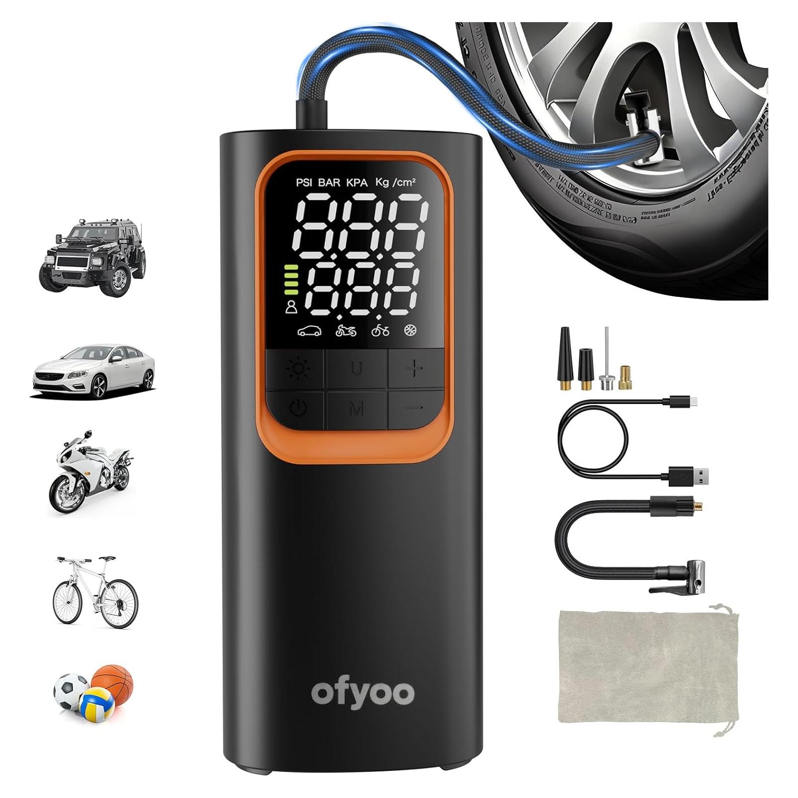 Compresor de Aire Portátil OFYOO CQB-T10 170 PSI Batería