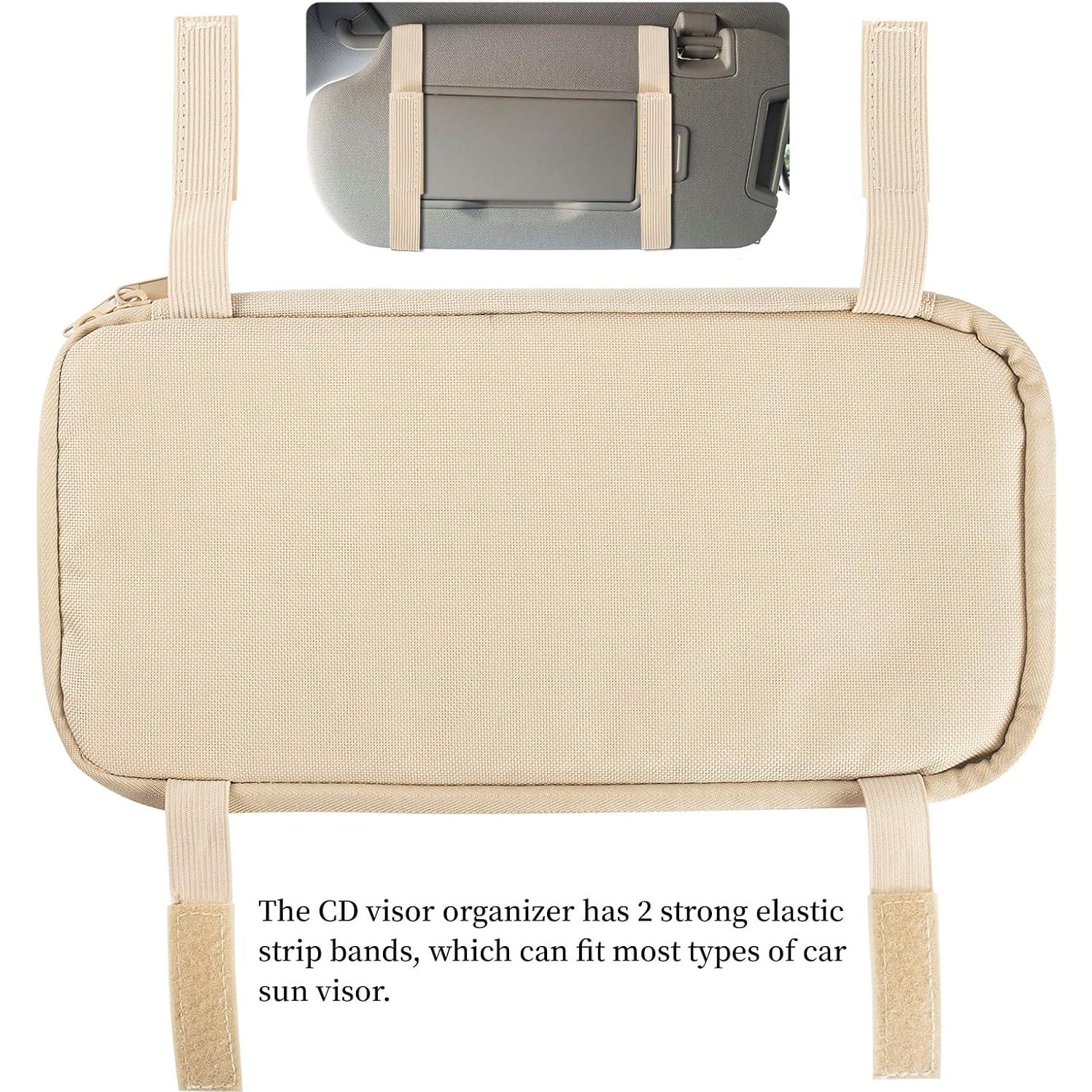 Soporte de CD para coche alavisxf xx con 12 fundas y bolsillo