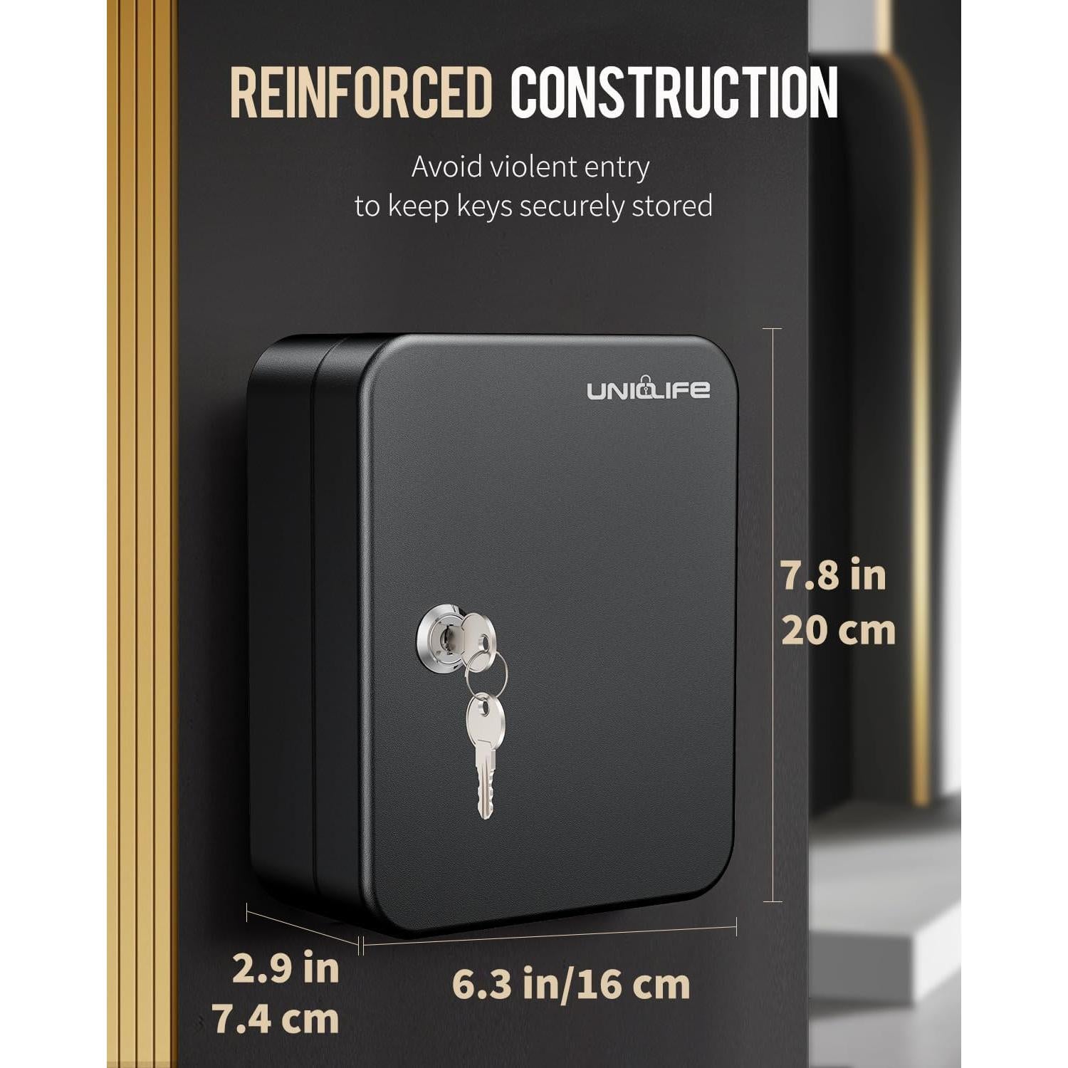 Gabinete de Llaves Uniclife 20 Posiciones con Cerradura Negra