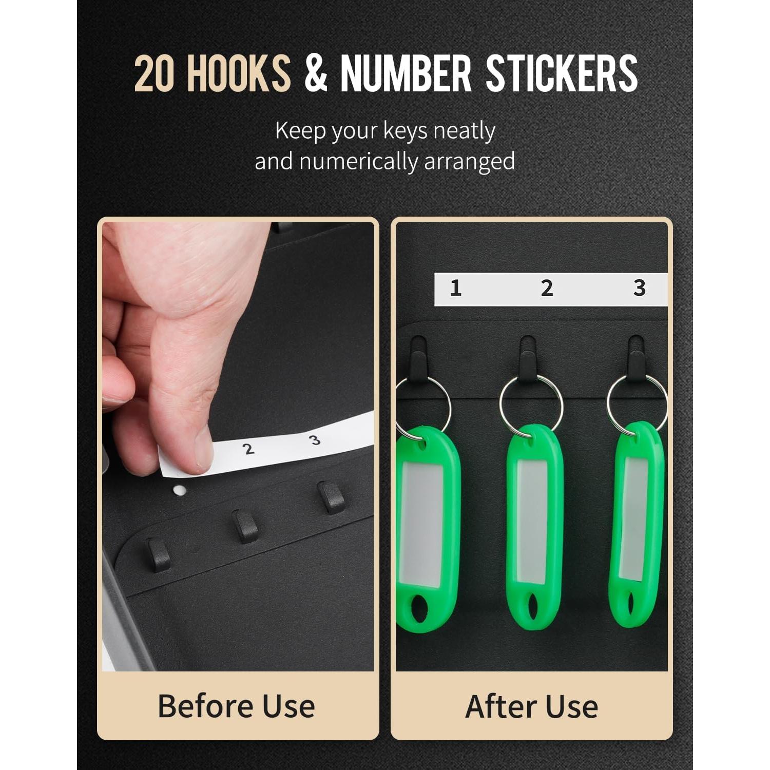 Gabinete de Llaves Uniclife 20 Posiciones con Cerradura Negra