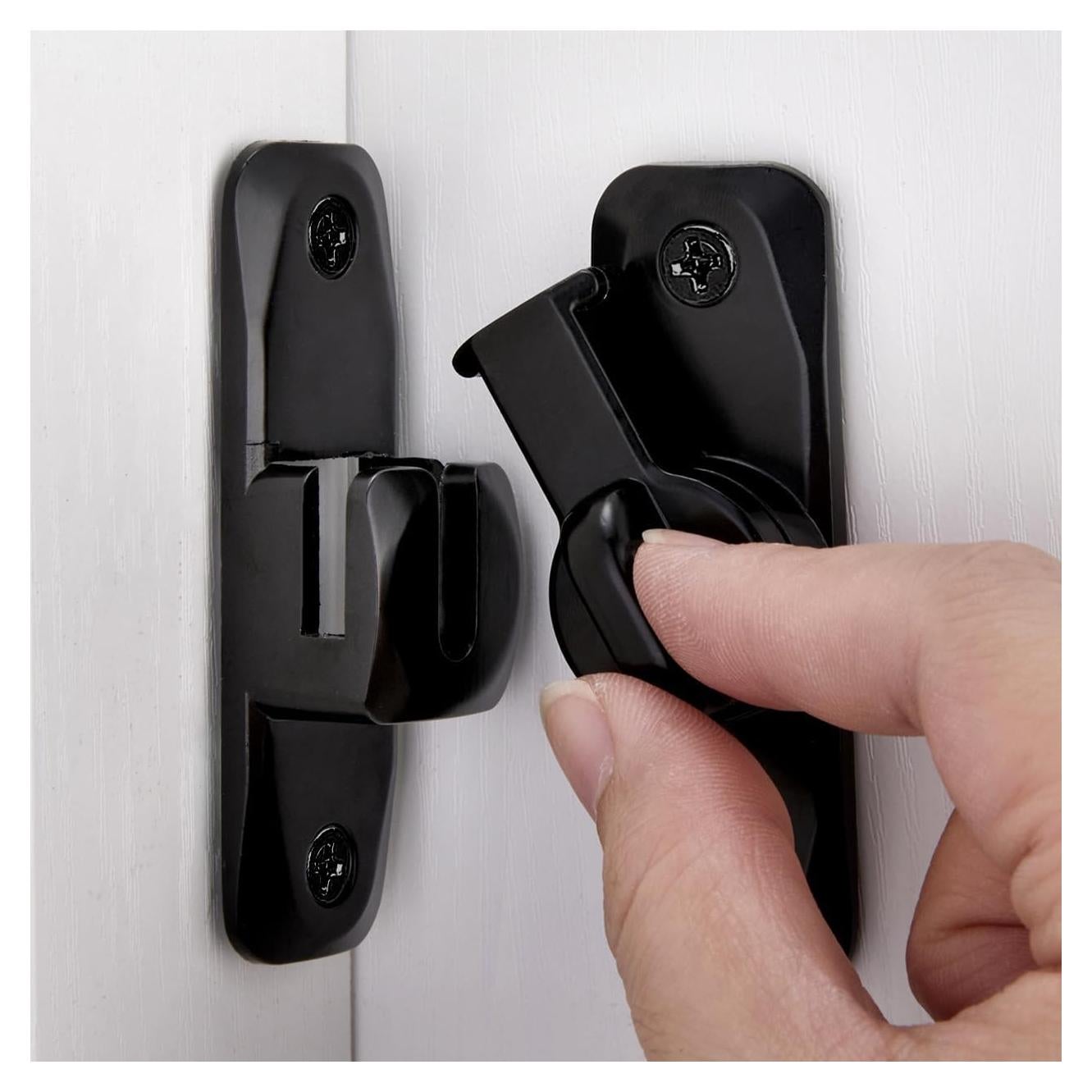 Cerradura de Puerta de Granero INIRET Negra 90/180 Grados