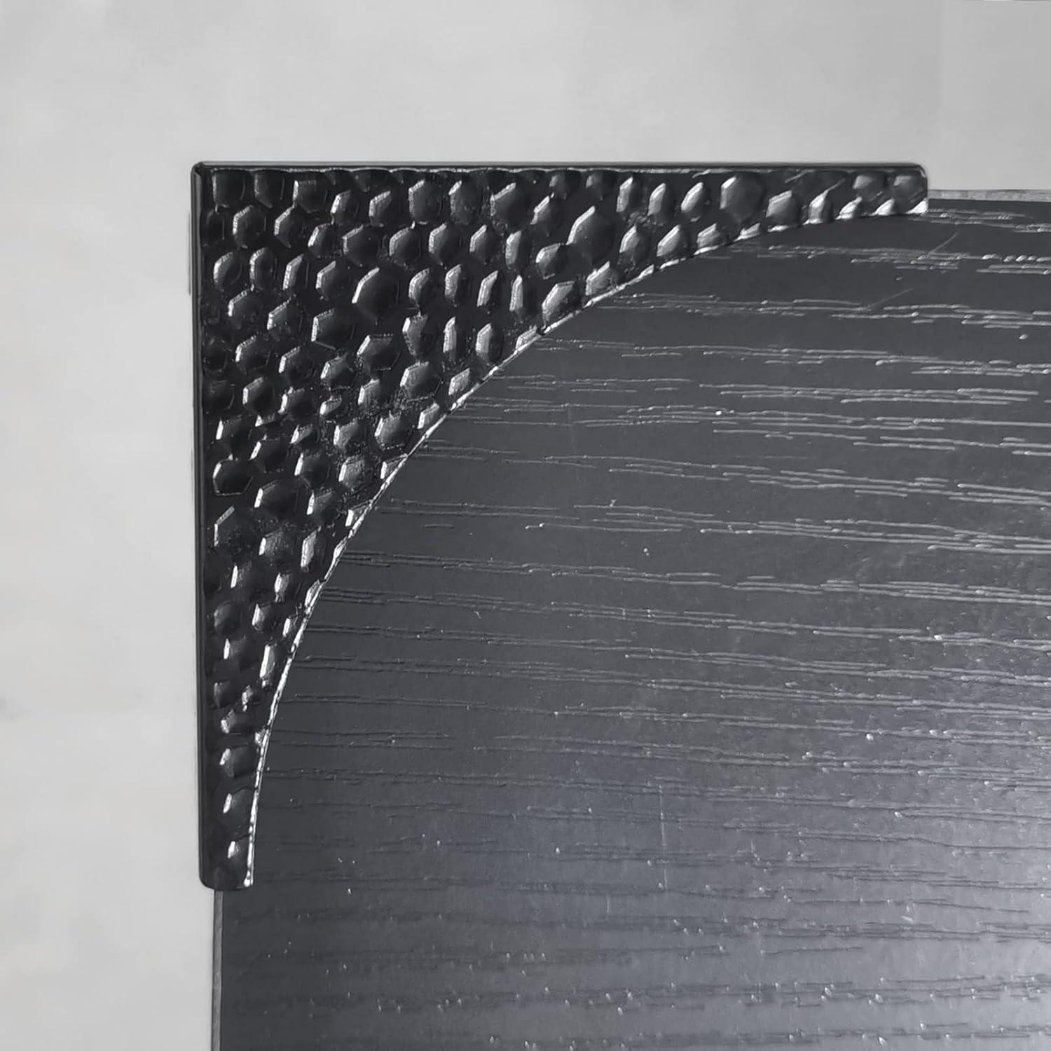 Protectores de Esquinas de Metal Negro Foxwake - 4 Pcs 6.5 cm