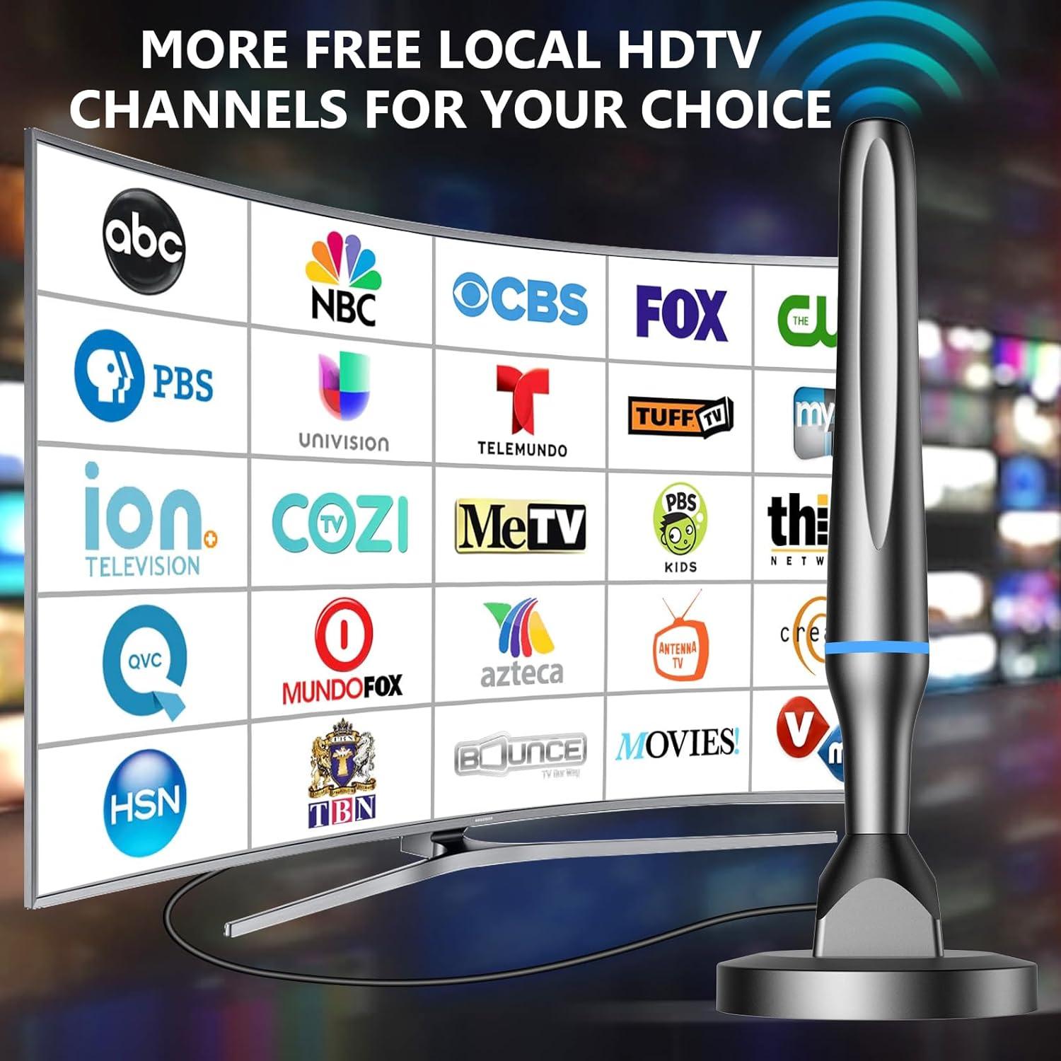 Antena de TV Digital Interior DGUPSP 360° HDTV 1080P 4K