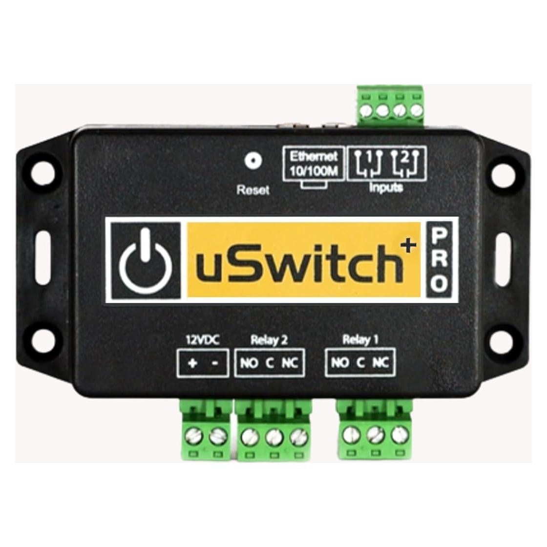 uSwitch Pro+ Relé WiFi/Ethernet uHave Control IP-SW2P+ Negro