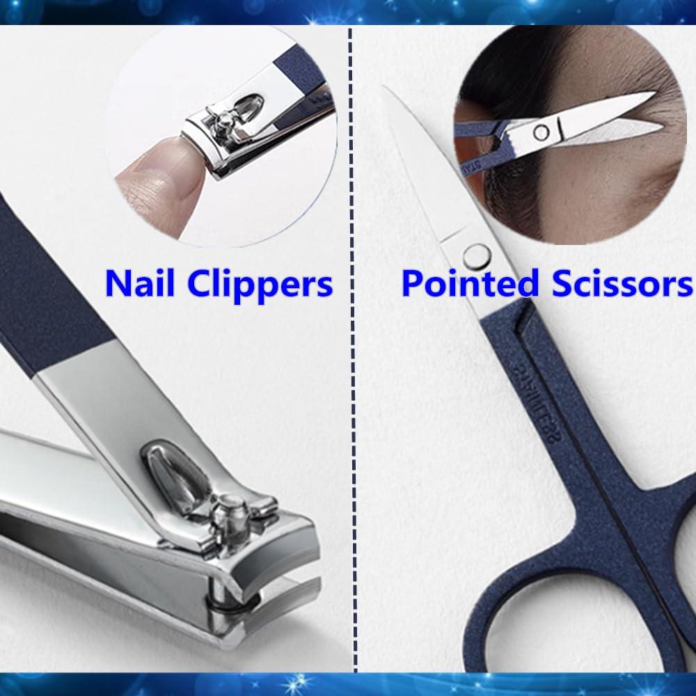 Juego de Manicura 4 Piezas SHICEN Acero Inoxidable Azul