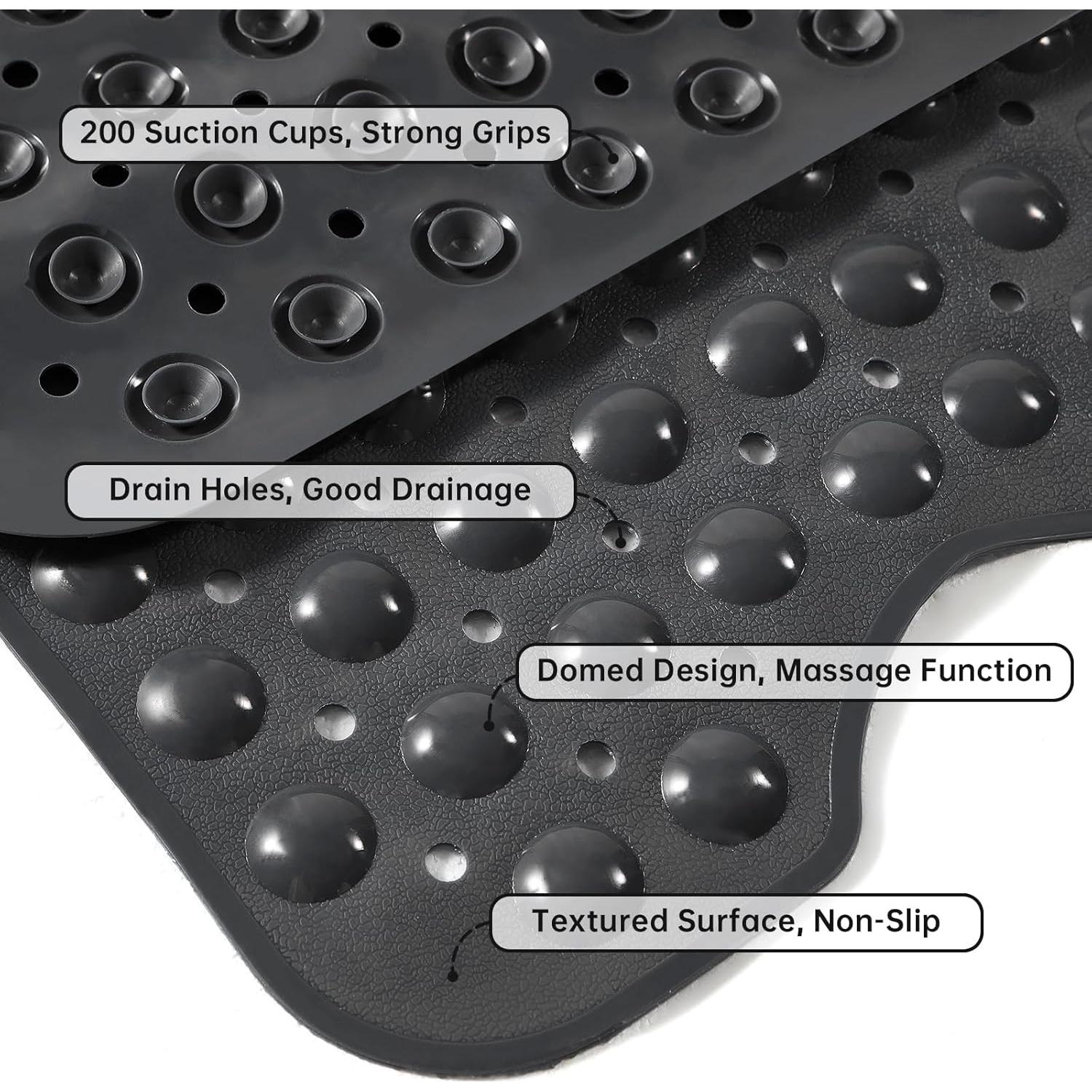 Alfombrilla de Baño Antideslizante TreeBud 99x41cm Negra