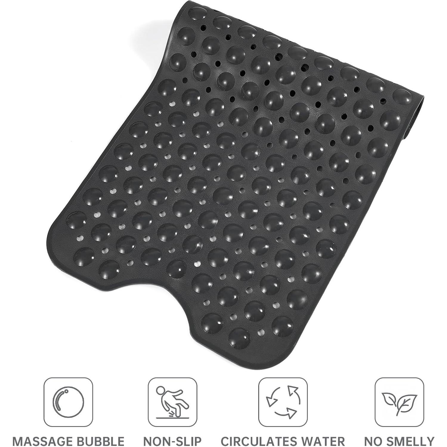 Alfombrilla de Baño Antideslizante TreeBud 99x41cm Negra