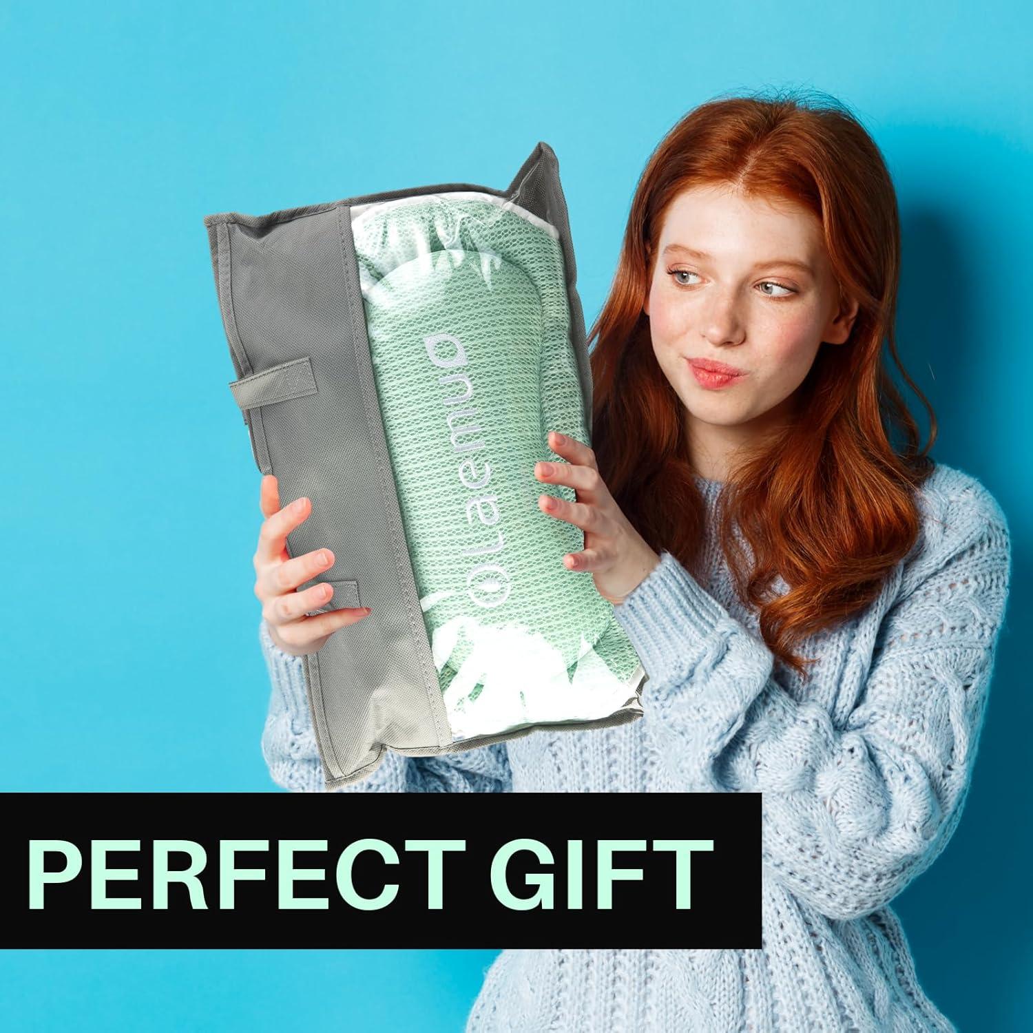 Almohada de Baño Olaemuo Verde Claro con Ventosas y Malla 4D