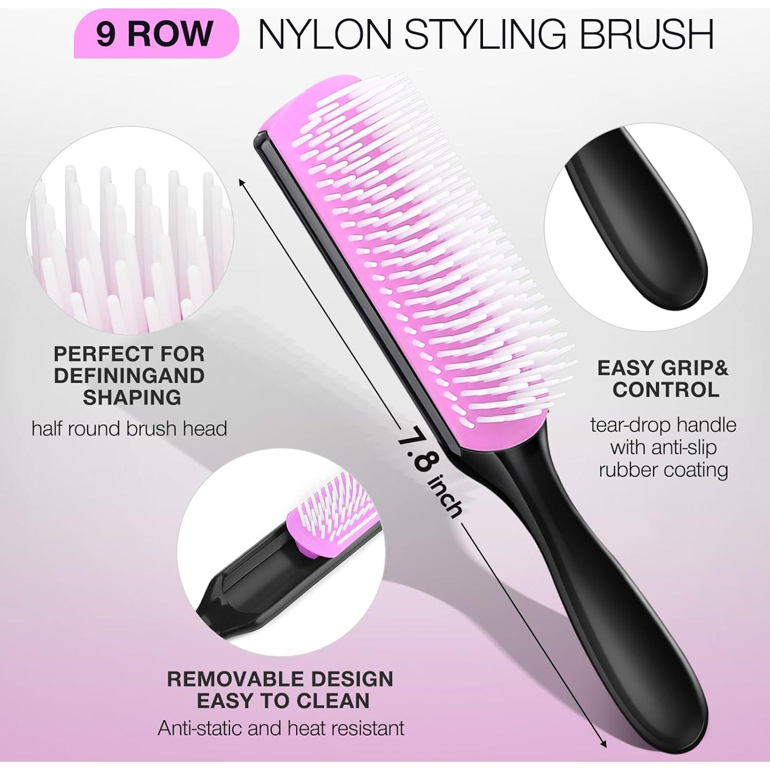 Conjunto de Cepillos Desenredantes Hommtina 3 PCS con Spray