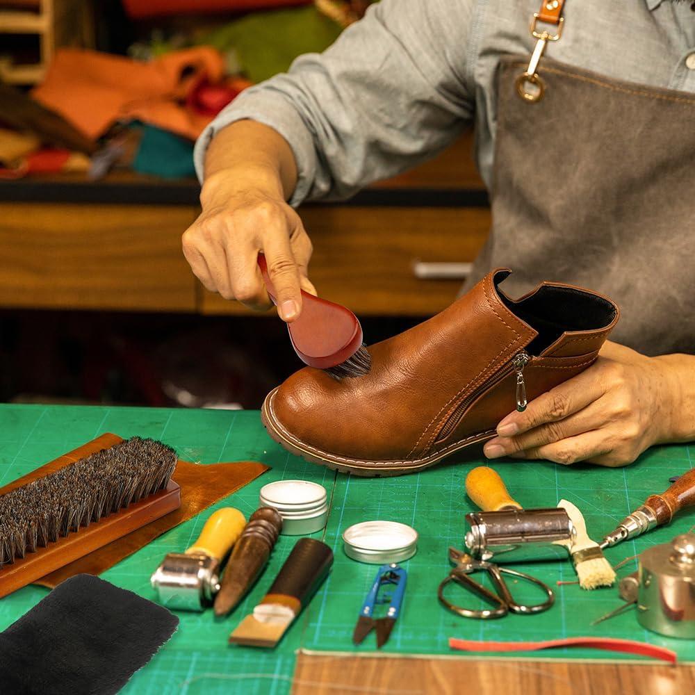 Cepillo para zapatos Zanzike 3 piezas crin de caballo y paño