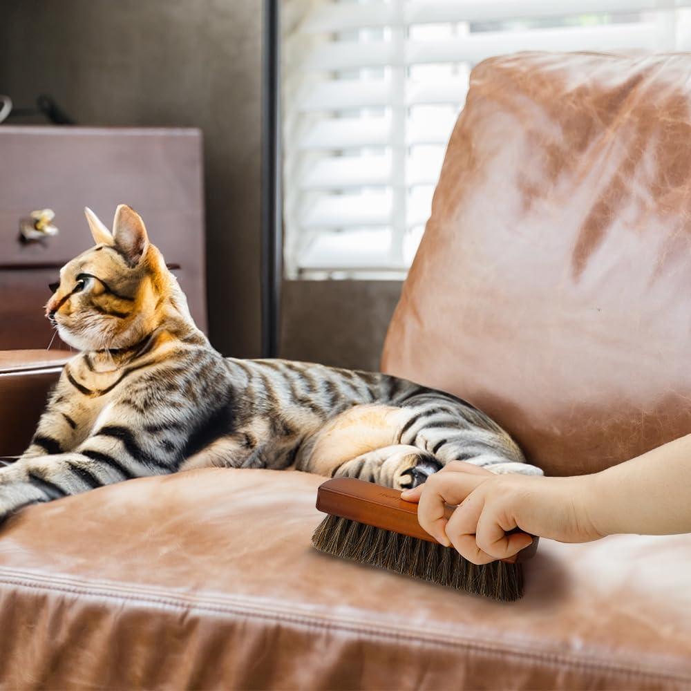 Cepillo para zapatos Zanzike 3 piezas crin de caballo y paño