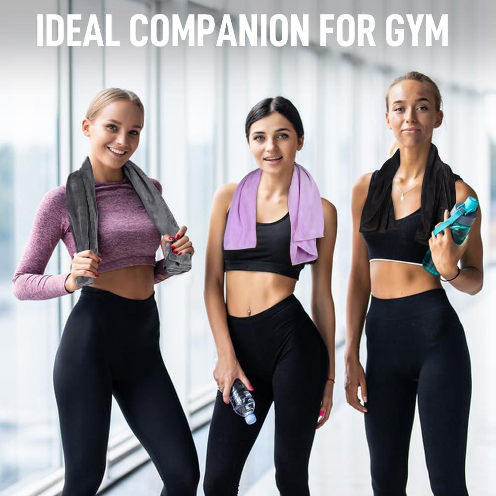 Toallas de Microfibra SINLAND Paquete de 3 para Gimnasio 40x81 cm