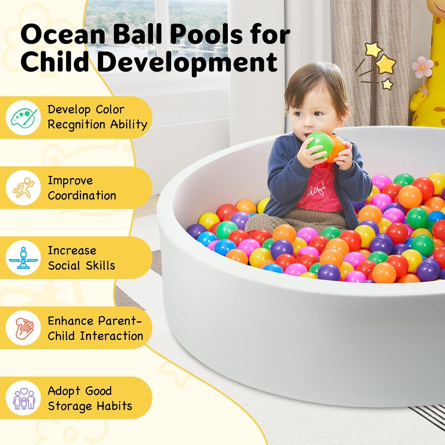 Piscina de Pelotas para Niños Miereirl 120cm Gris - Sin Pelotas