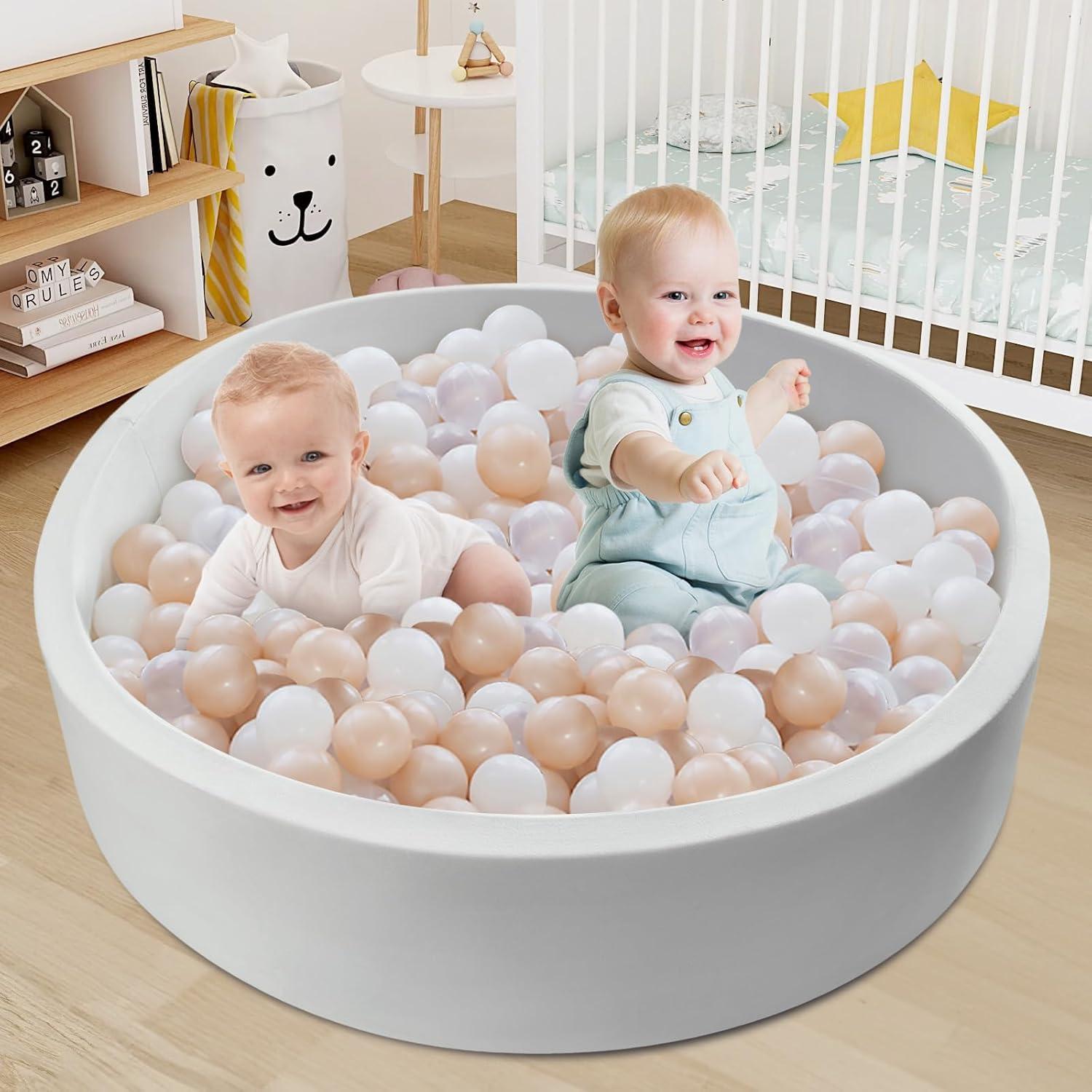 Piscina de Pelotas para Niños Miereirl 120cm Gris - Sin Pelotas