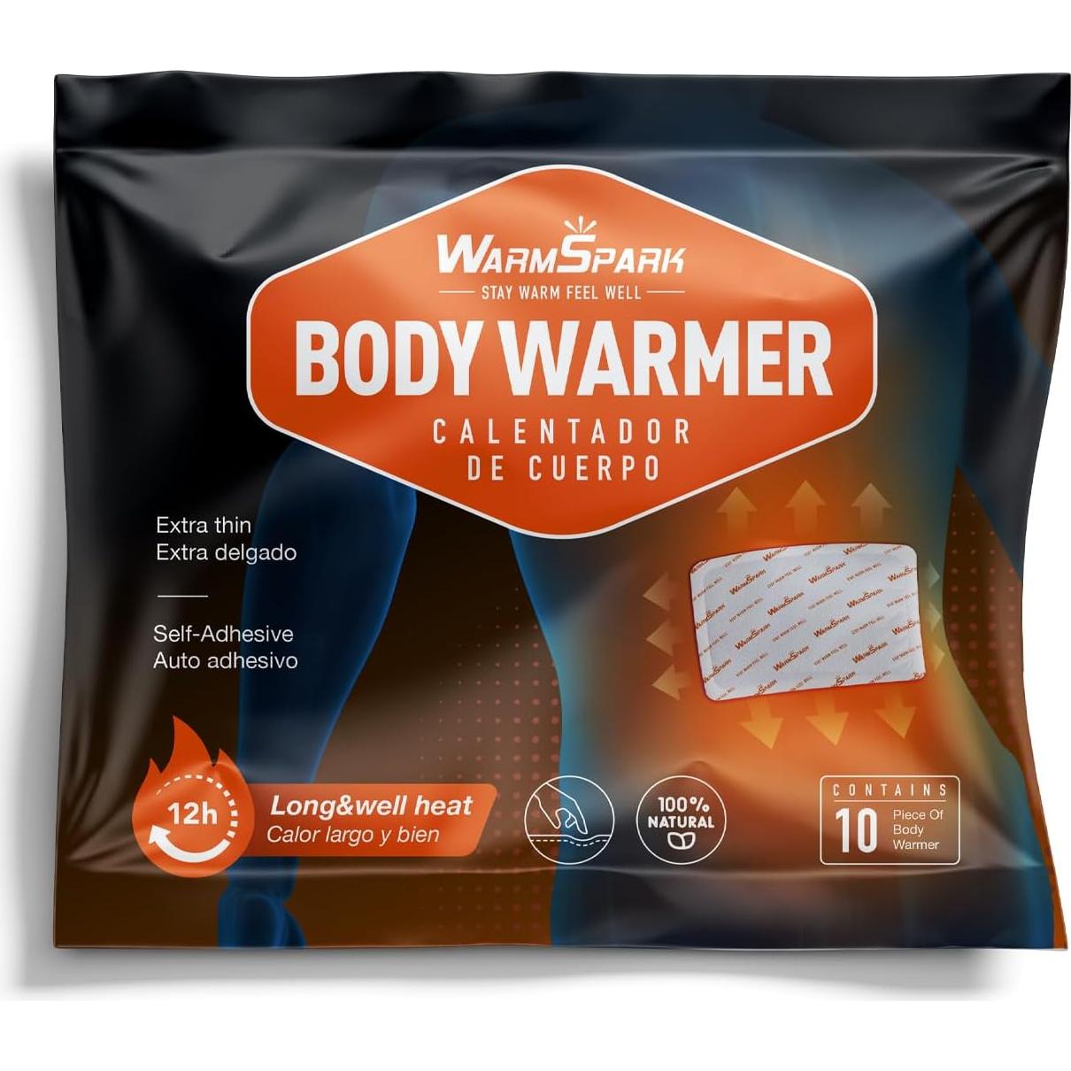Calentadores Corporales Adhesivos WarmSpark - 10 Paquetes 55°C
