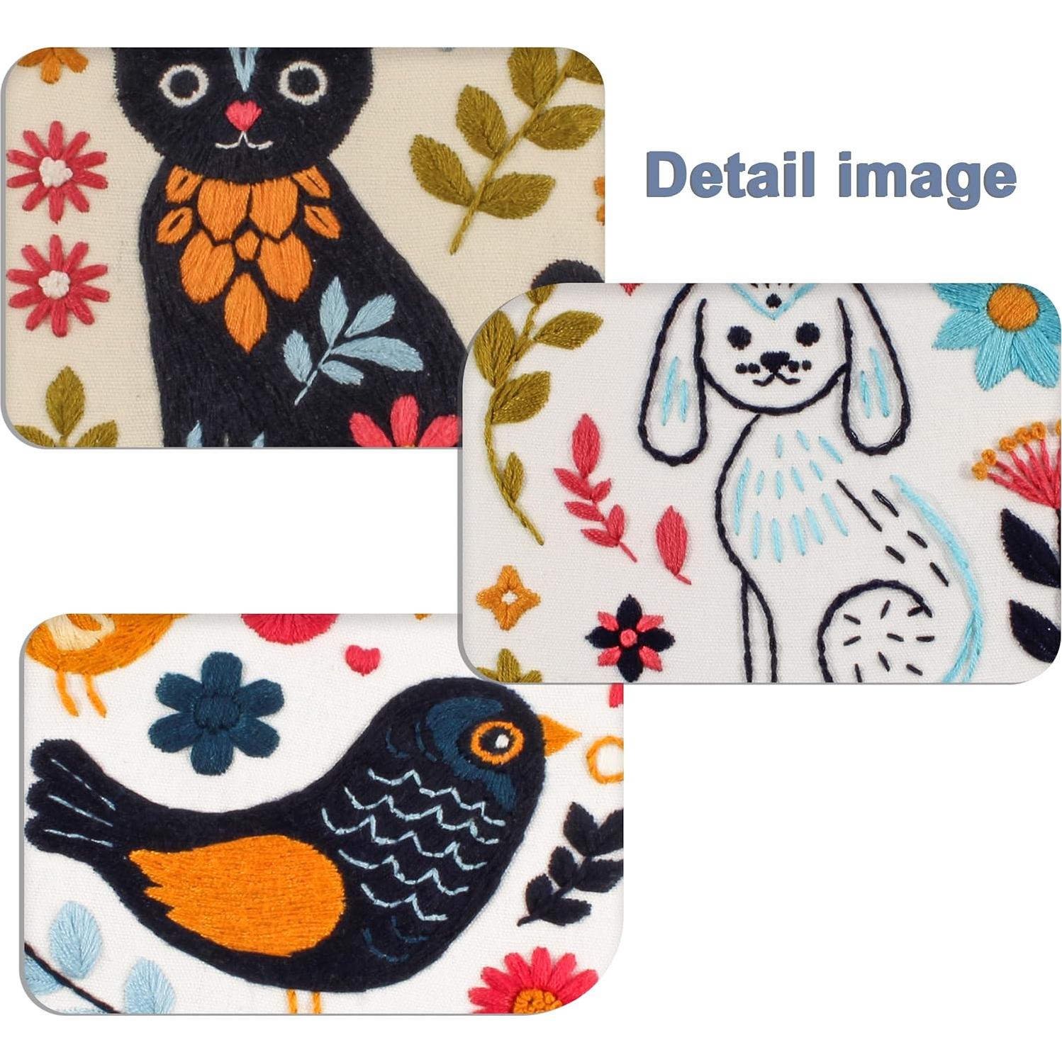 Kit de Bordado para Principiantes Maydear con Aro y Patrones