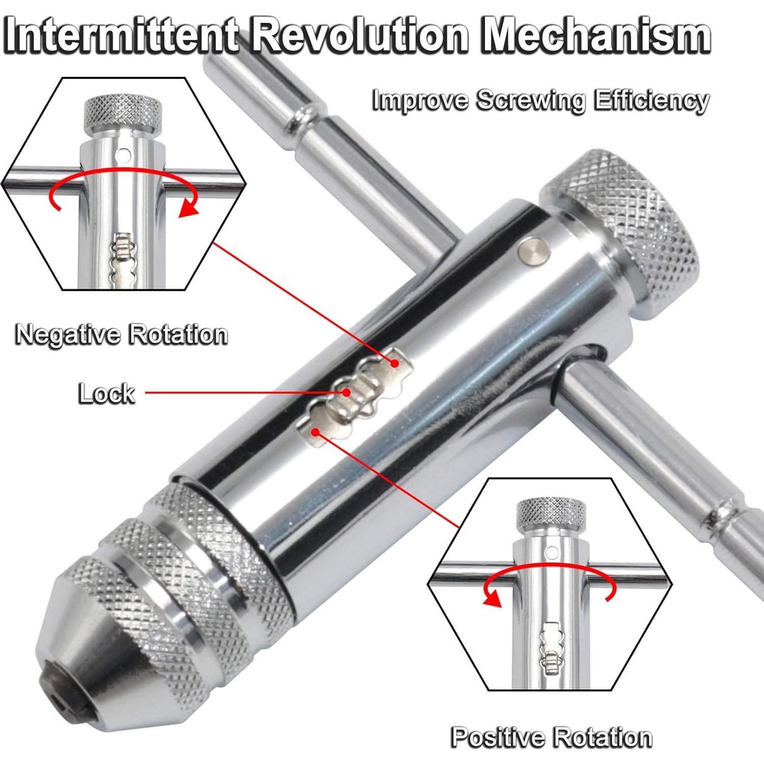 Llave de Tap T con Carraca KOOTANS + 5 Machos Métricos M3-M8