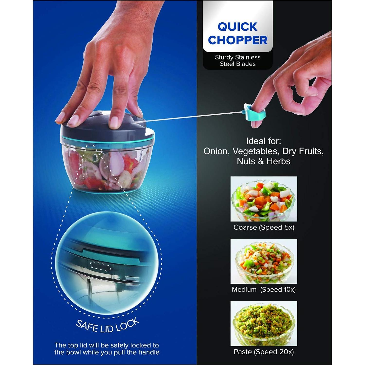 Picador de Verduras Manual SignoraWare 425 g - Acero Inoxidable