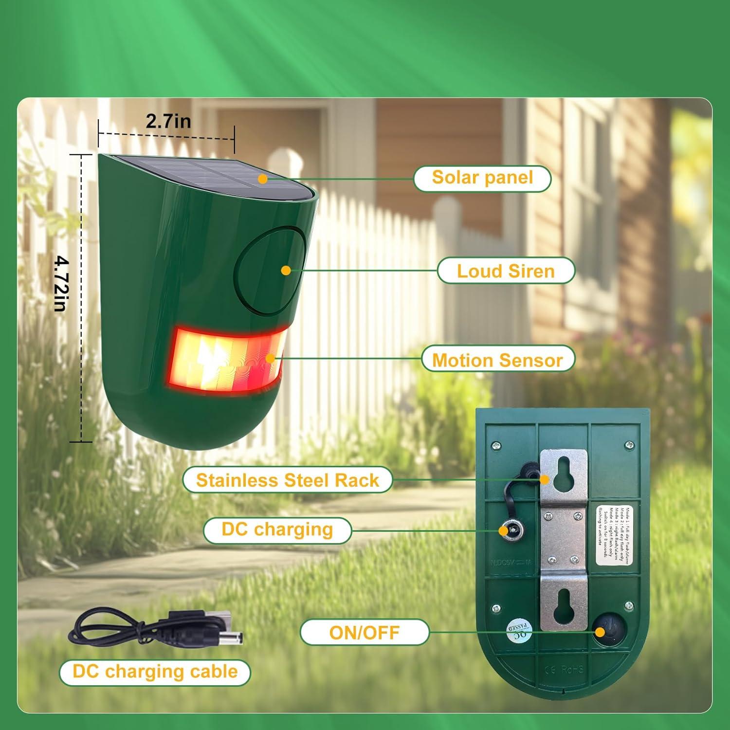 Alarma de Movimiento Solar ChunHee 129dB IP65 2PC