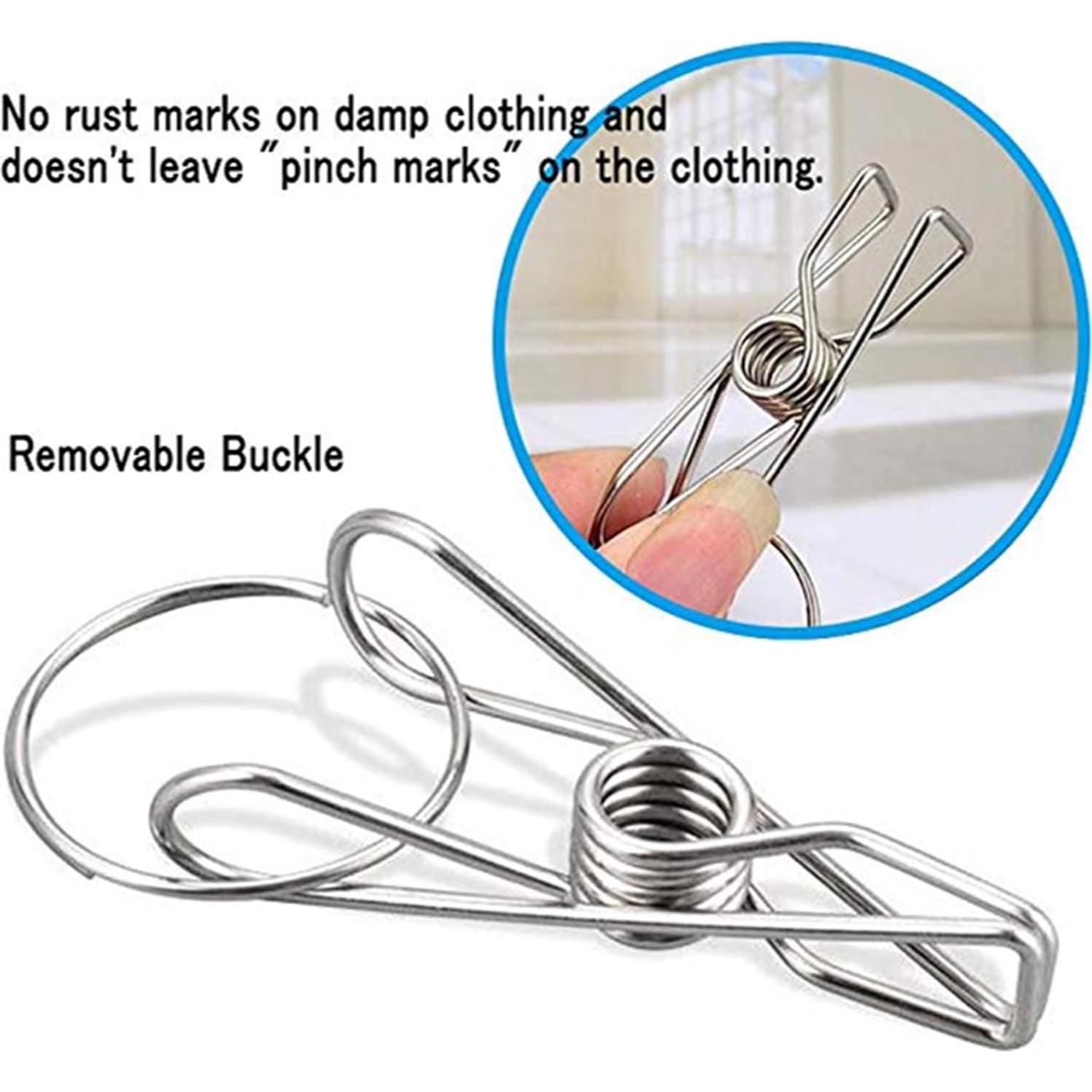 Perchero de Secado DurReus de Acero Inoxidable con 10 Clips