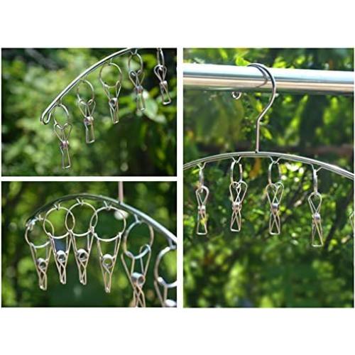 Perchero de Secado DurReus de Acero Inoxidable con 10 Clips