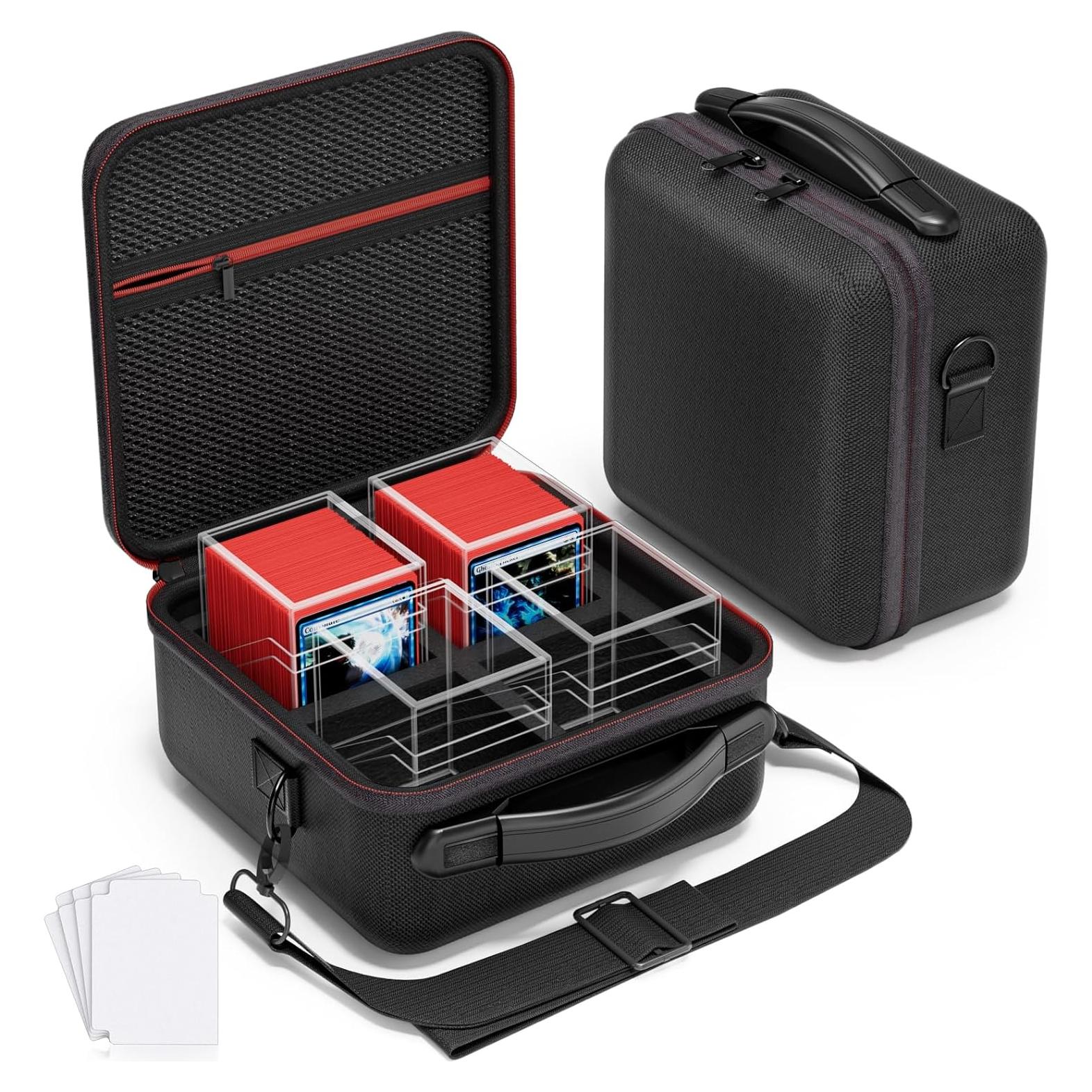 Estuche Portátil Proijeut para Cartas - 4 Cajas Acrílicas, 400+ Cartas