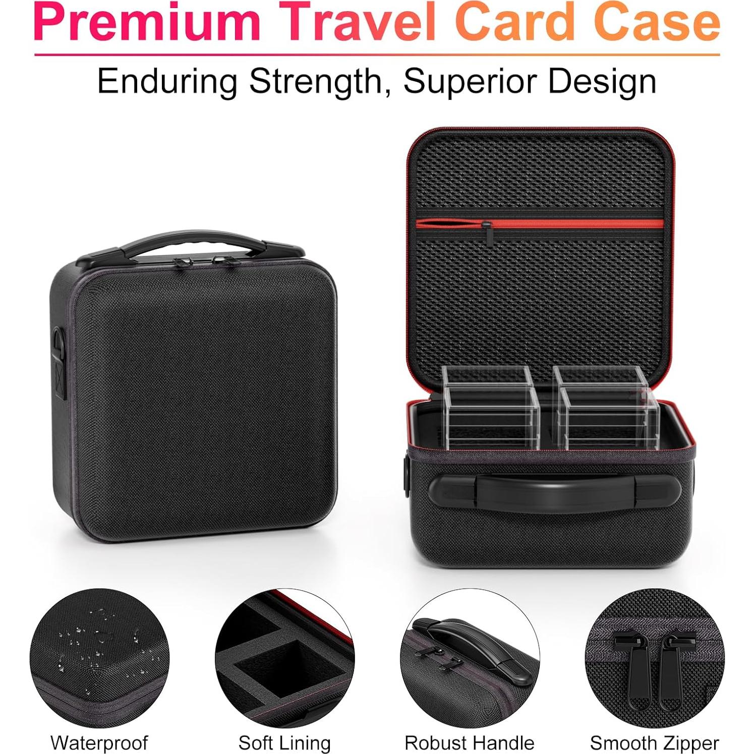 Estuche Portátil Proijeut para Cartas - 4 Cajas Acrílicas, 400+ Cartas