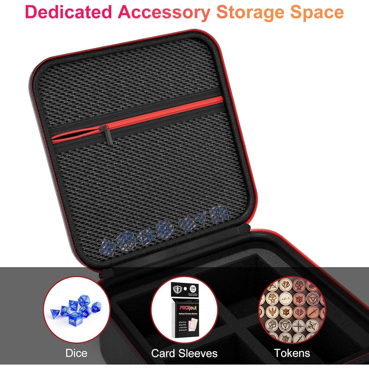 Estuche Portátil Proijeut para Cartas - 4 Cajas Acrílicas, 400+ Cartas