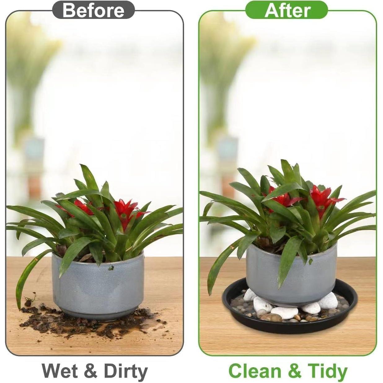 Paquete de 4 bandejas de goteo para plantas NABAOXUN 30 cm