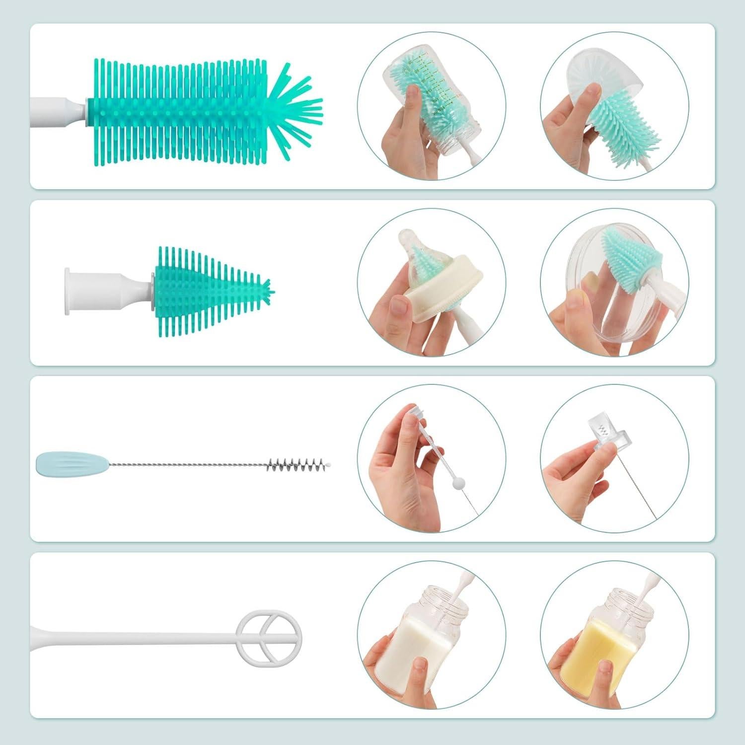 Limpiador Eléctrico de Botellas Duoffanny Verde 9 en 1