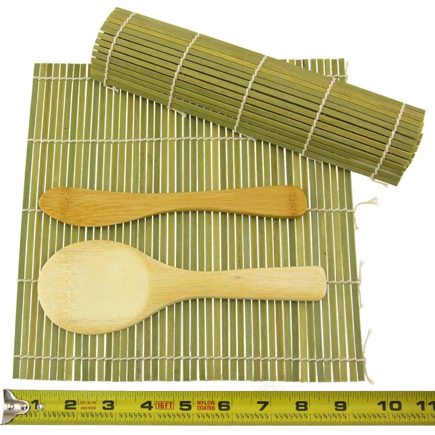Kit de Hacer Sushi JapanBargain - 2 Esteras de Bambú Verde