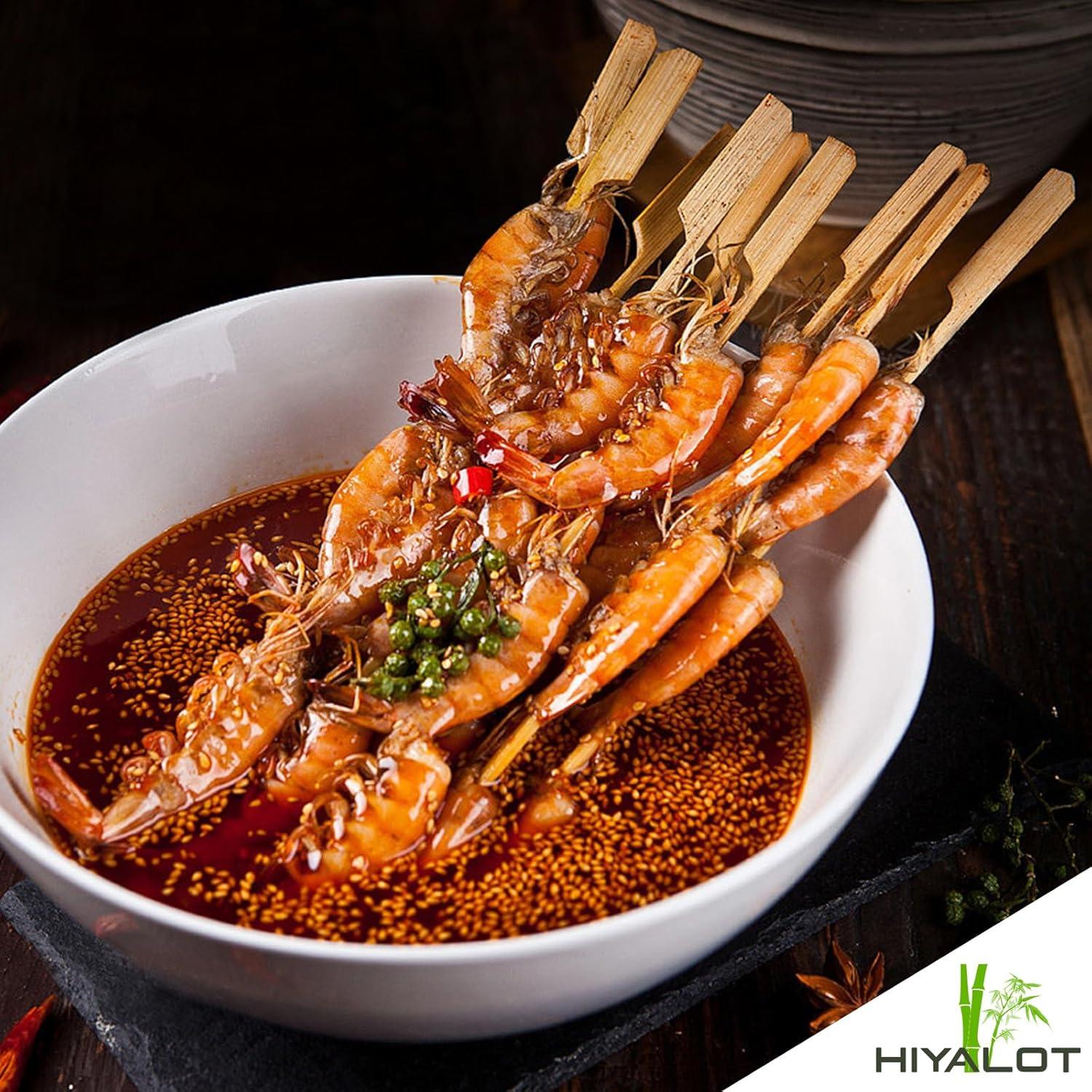 Brochetas de Bambú 100% Naturales Hiyalot 25.4 cm Planas