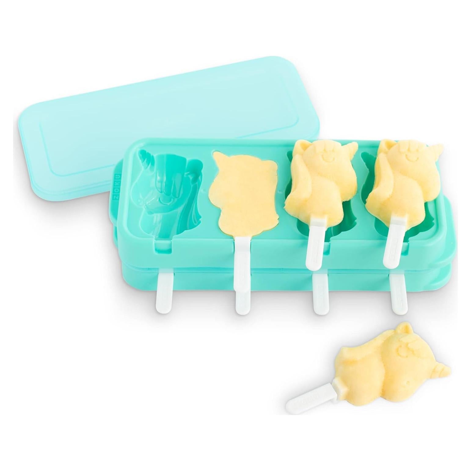 Moldes de Helado ZOKU Unicornio Set de 2, 4 Moldes Silicona 73ml