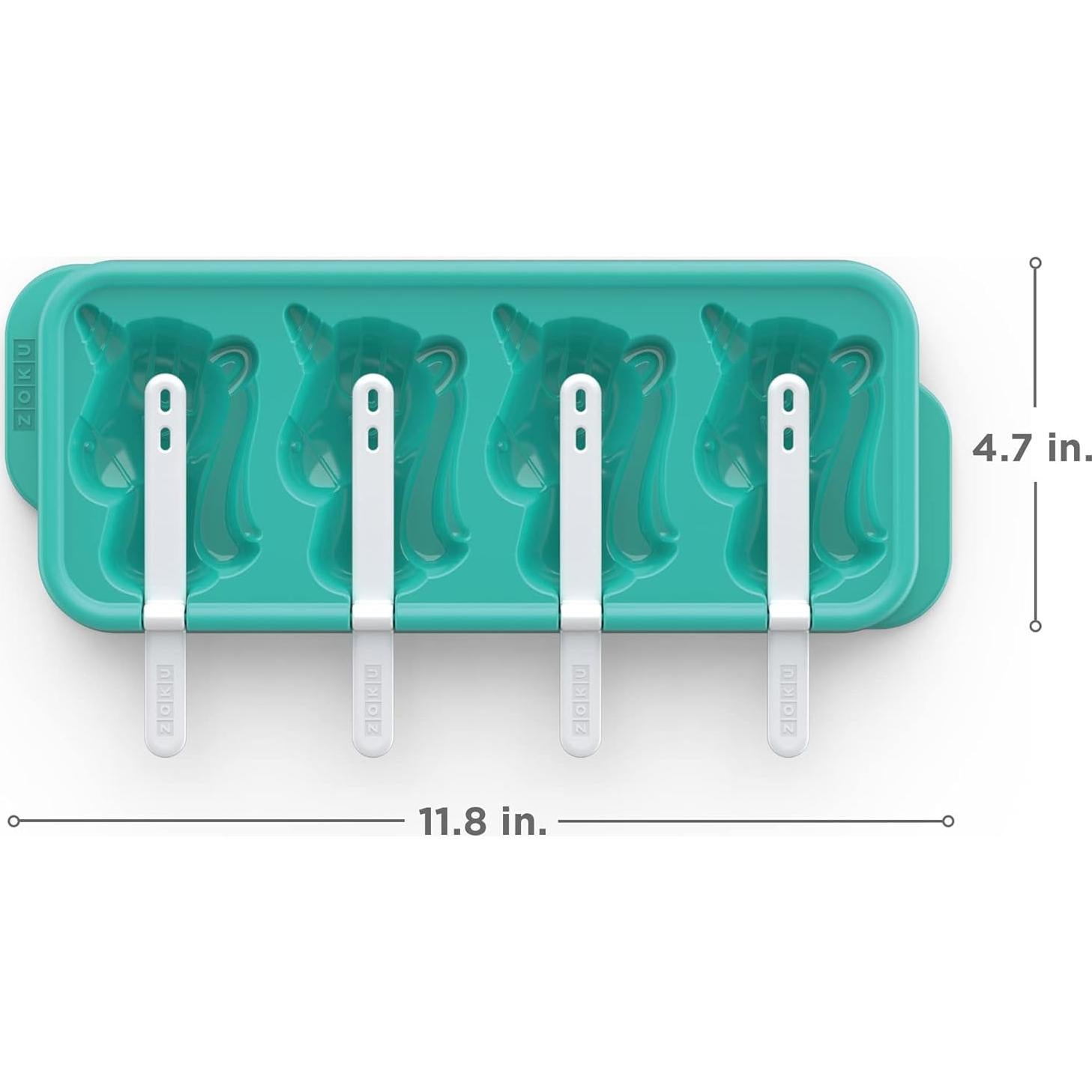 Moldes de Helado ZOKU Unicornio Set de 2, 4 Moldes Silicona 73ml