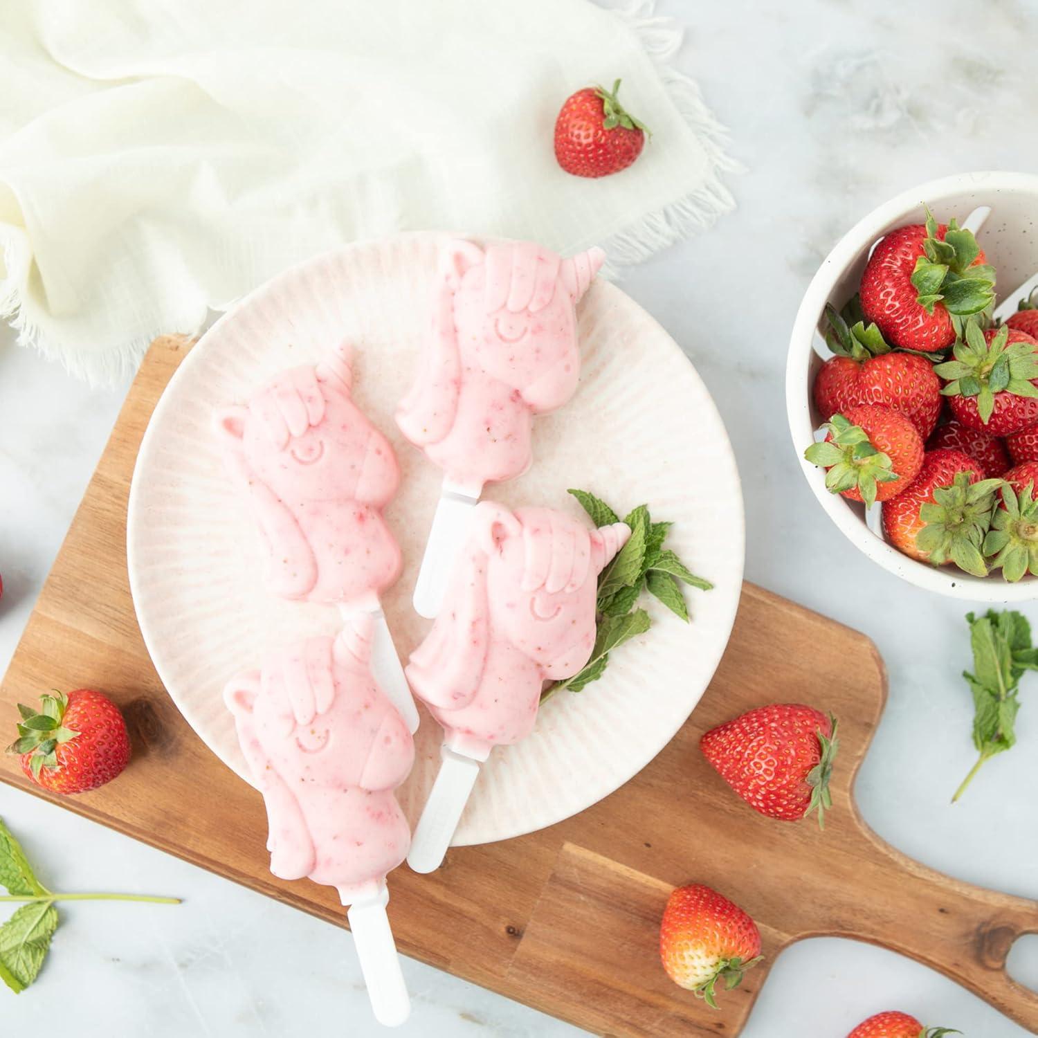 Moldes de Helado ZOKU Unicornio Set de 2, 4 Moldes Silicona 73ml