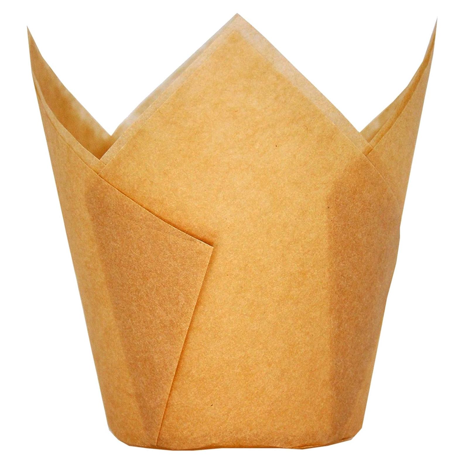 Tazas de Hornear Tulipán QLSmypkg 125 Pcs 5.7 cm Natural