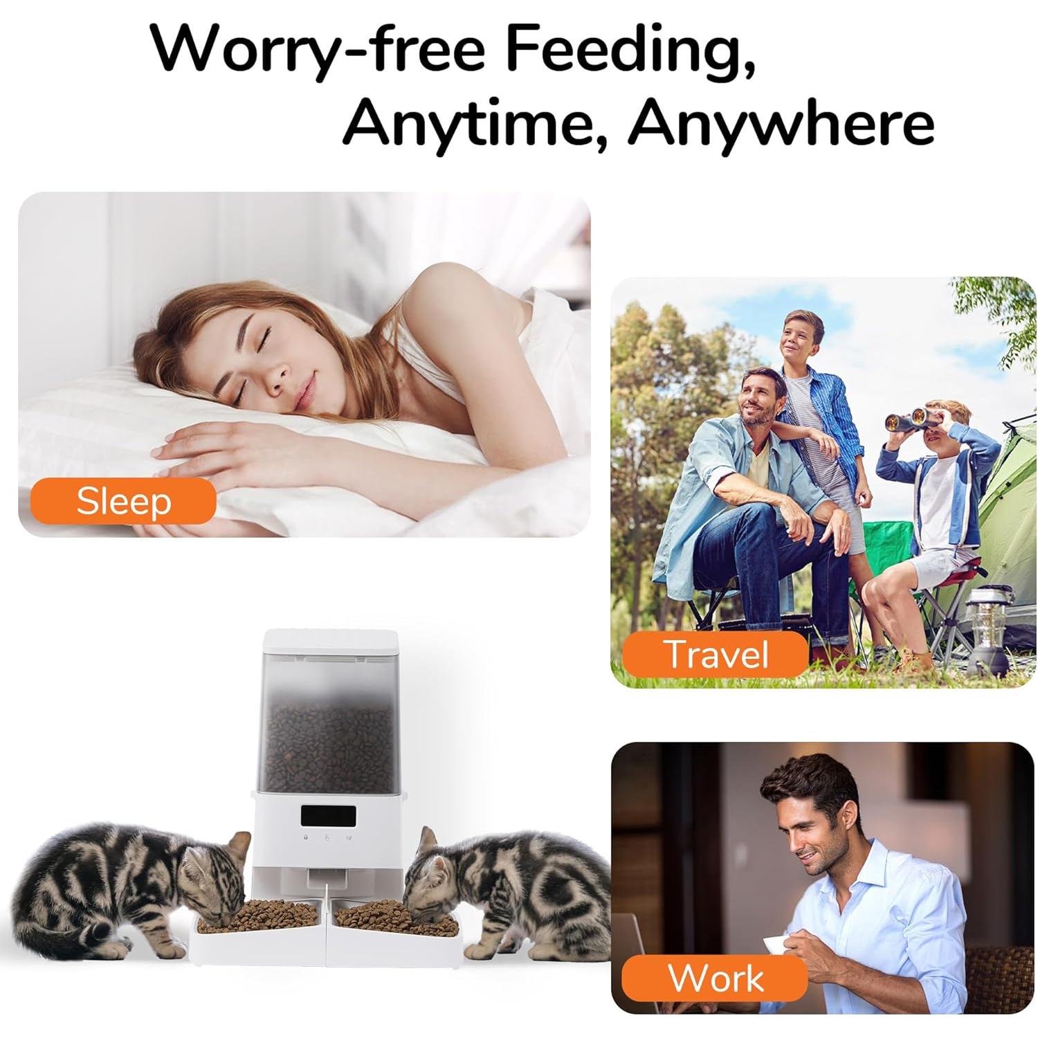 Comedero Automático FUKUMARU 5L para Gatos y Perros WiFi
