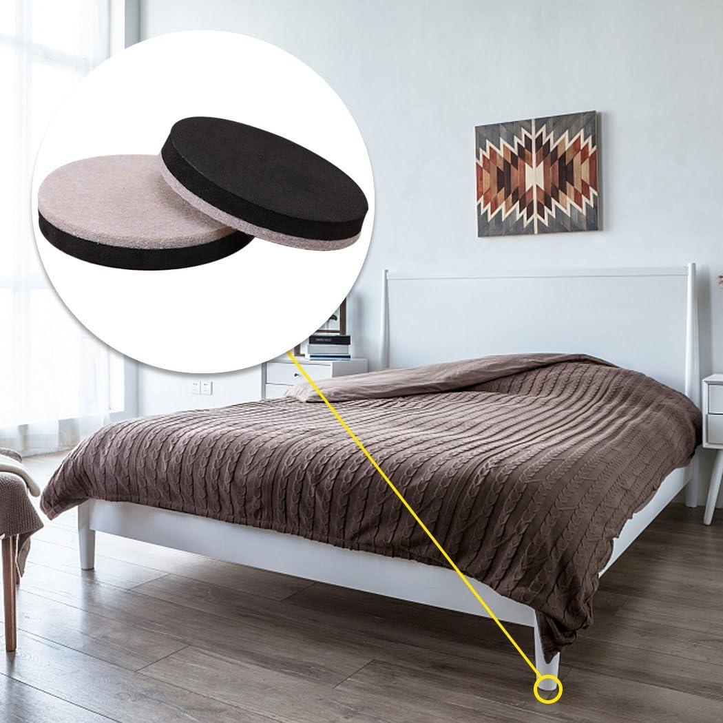 24 Deslizadores de Muebles de Fieltro Beige 6.35 cm Reutilizables