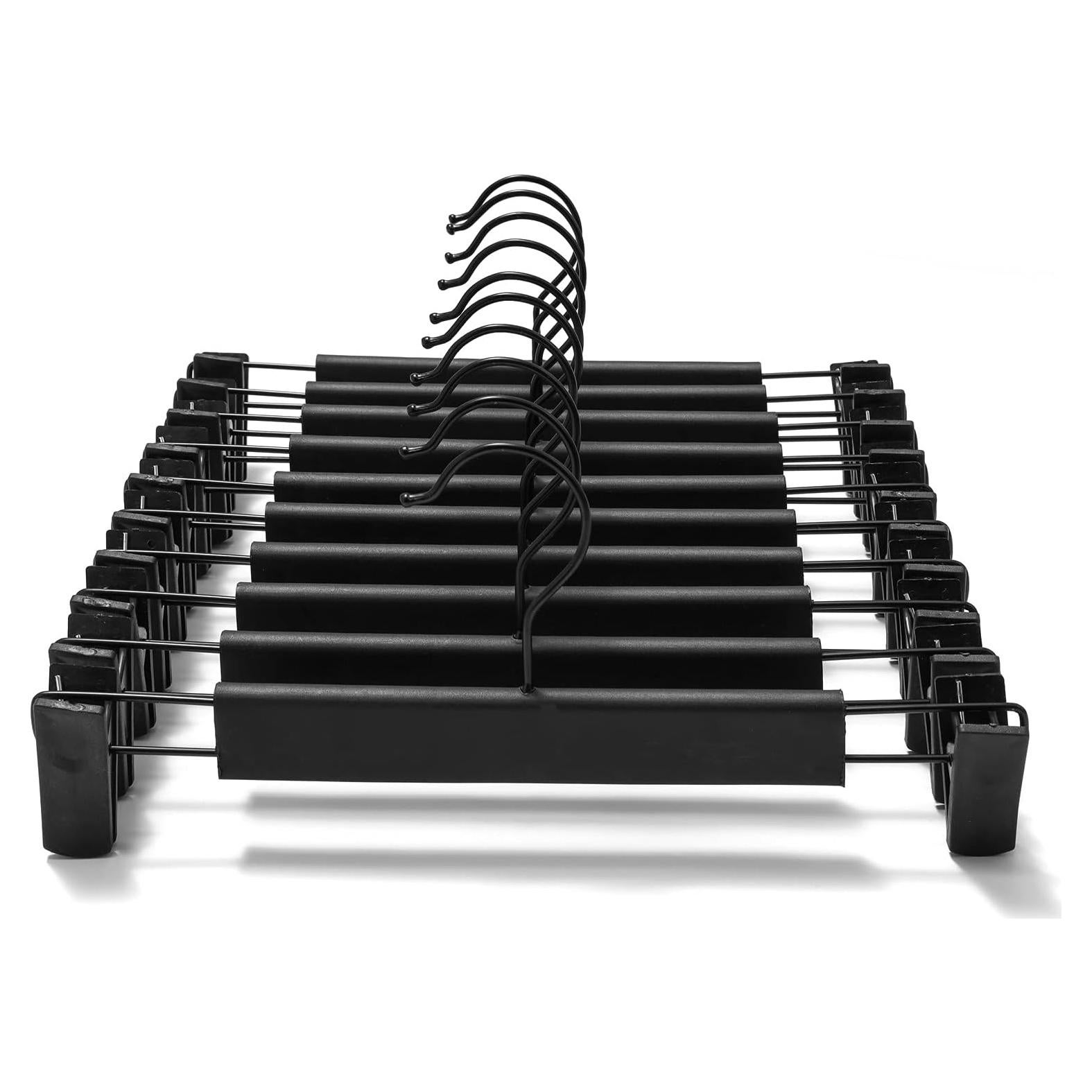 Perchas para Pantalones GUANJUNE - Paquete de 10, Negro