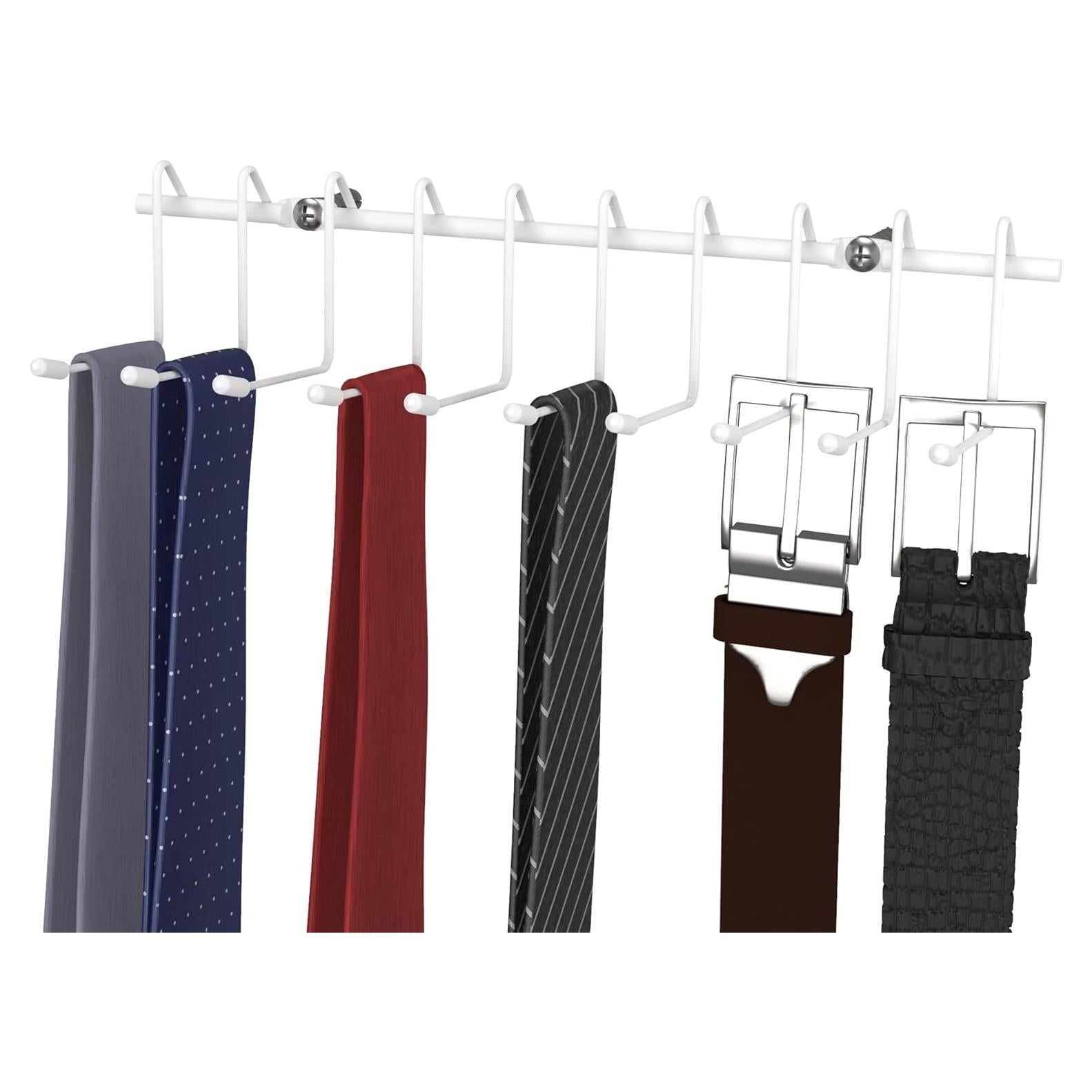 Rack Colgante ClosetMaid 10 Ganchos Acero Blanco Organizador