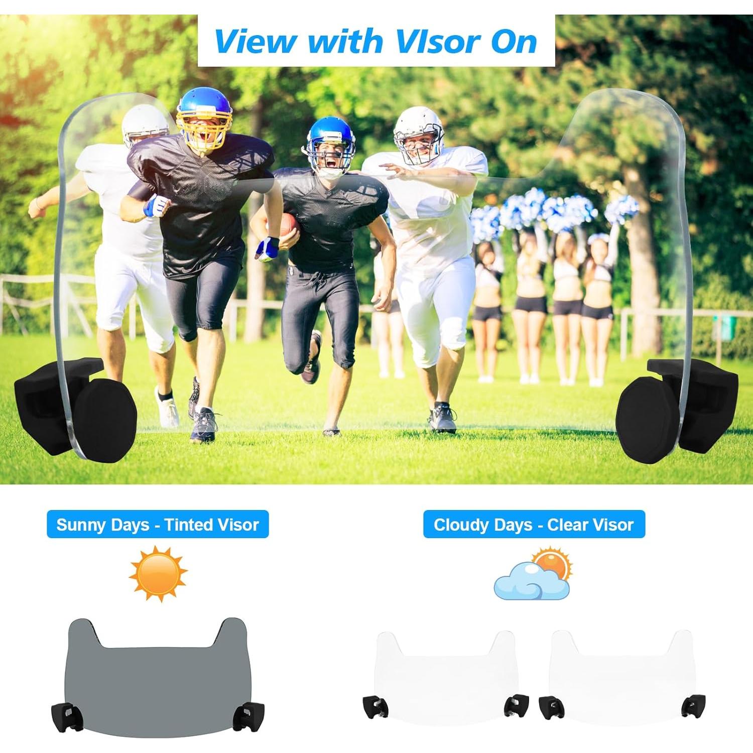 Visera de Fútbol ZAKVOP FV3 AntiNiebla para Casco Adulto/Joven