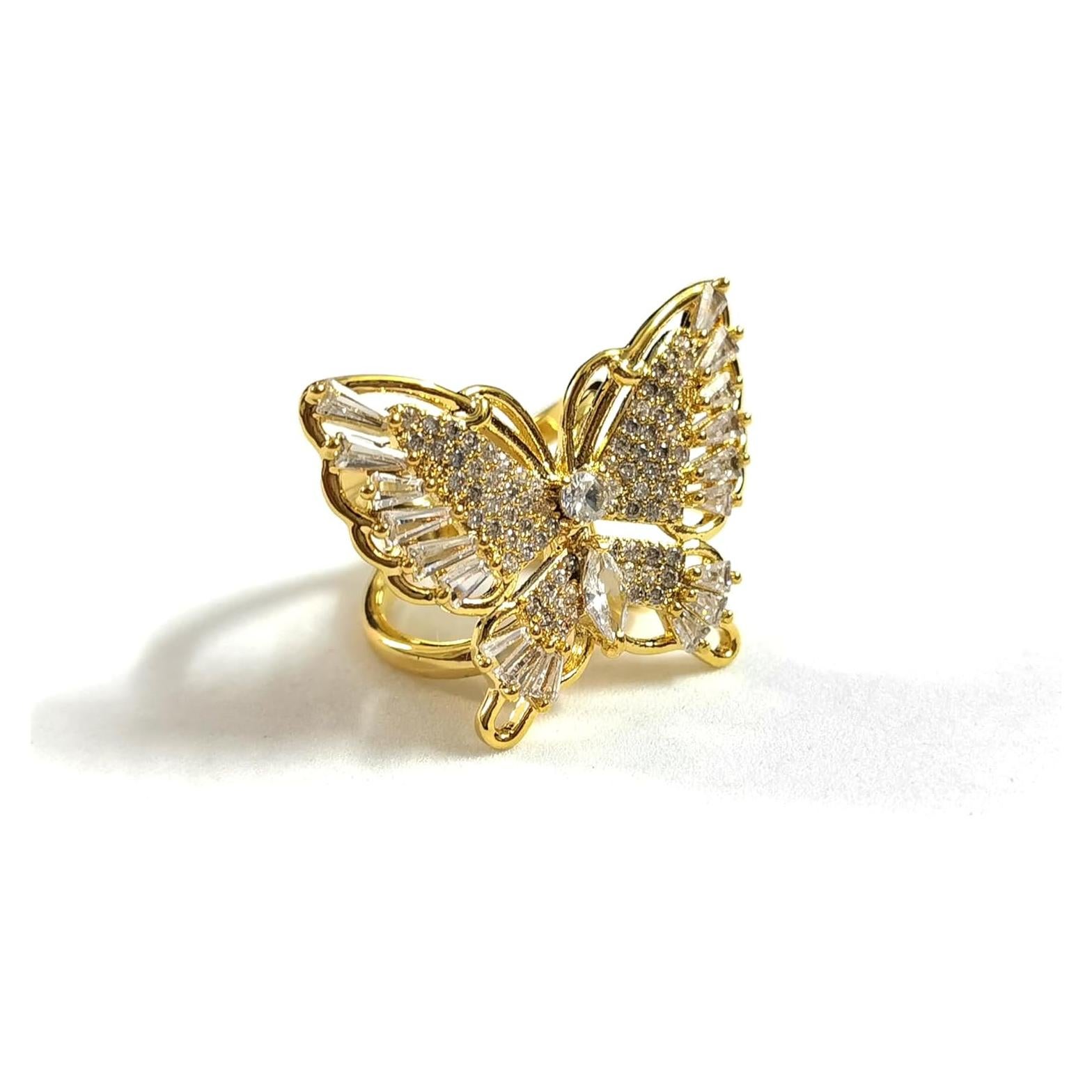 Anillo de Bufanda Mariposa Dorado para Mujeres - Joyería Elegante