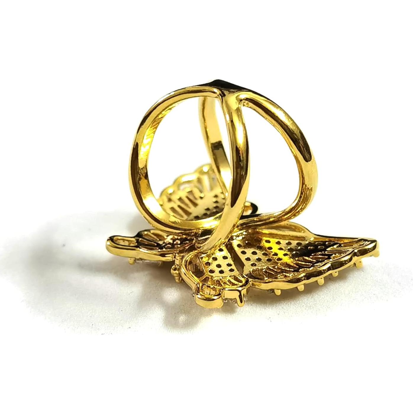 Anillo de Bufanda Mariposa Dorado para Mujeres - Joyería Elegante
