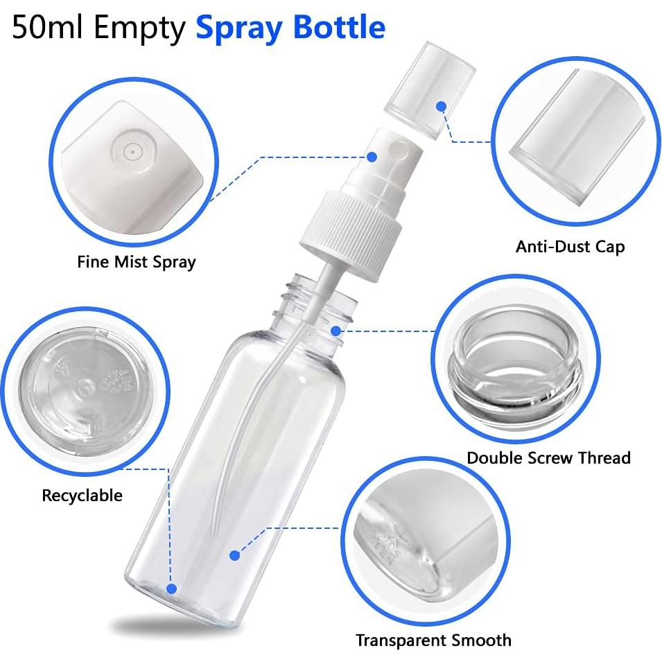 Botellas de Spray Mini Spaidoon 50ml Reutilizables con Embudo