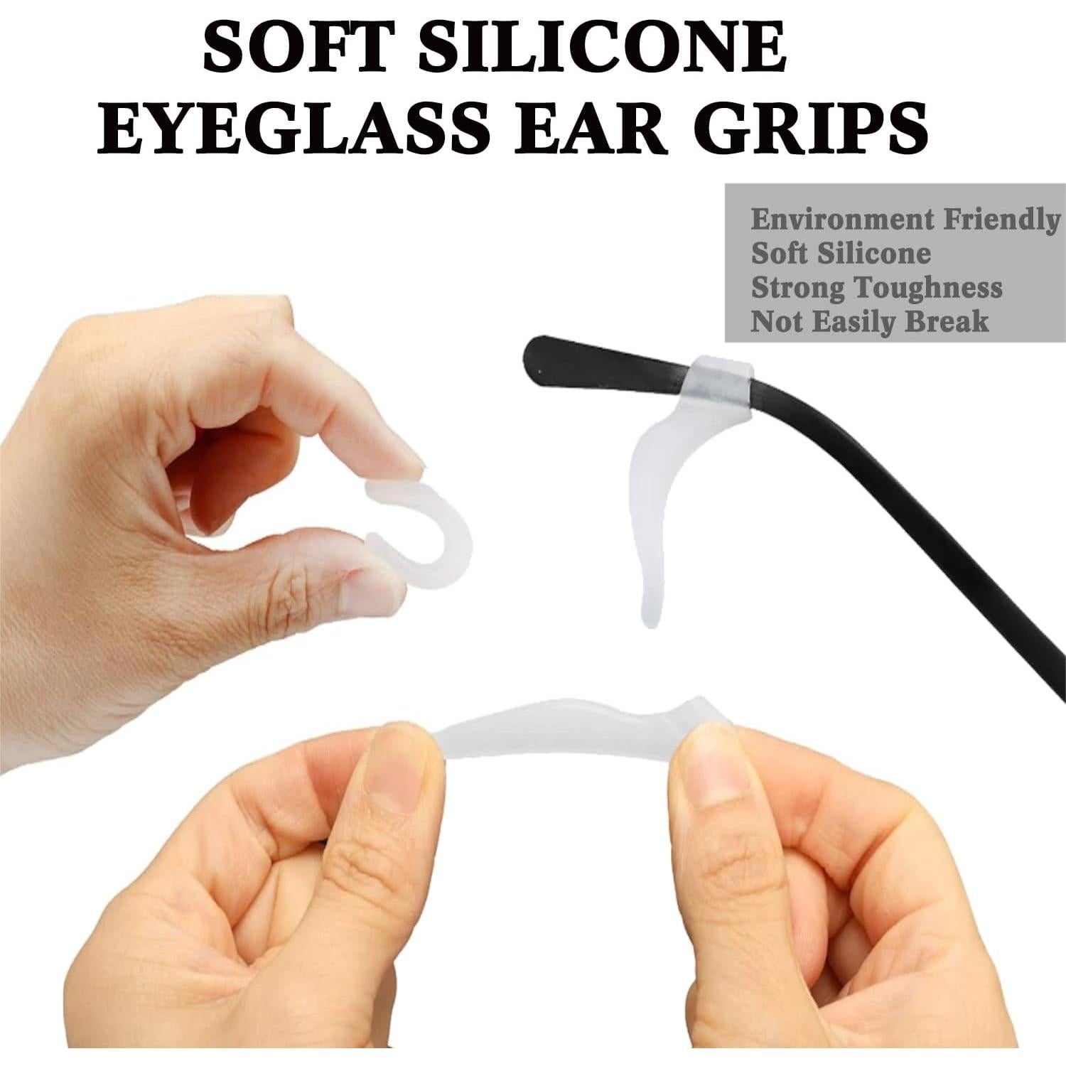 20 Pares Sujetadores Antideslizantes Gafas + 3 Correas Ajustables